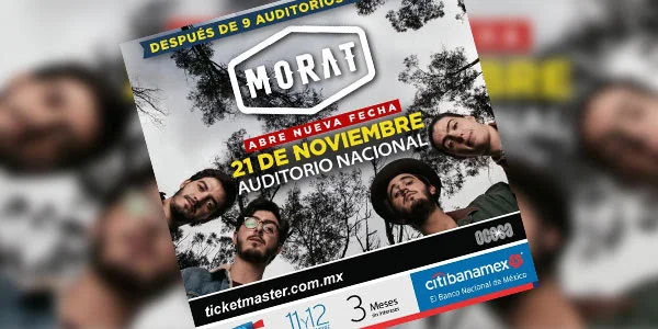 Morat conquistará el Auditorio Nacional por décima ocasión el próximo 21 de noviembre