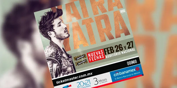 Sebastián Yatra tomará de nueva cuenta el escenario del Auditorio Nacional