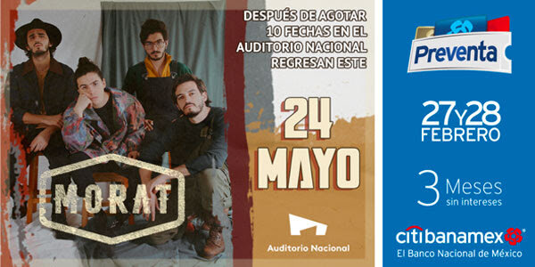Morat regresará al Auditorio Nacional el 24 de mayo, después de 10 llenos totales