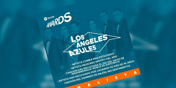 Los Ángeles Azules son finalistas en 5 categorías en los Spotify Awards y continúan con su gira Todos Somos Cumbia en EU