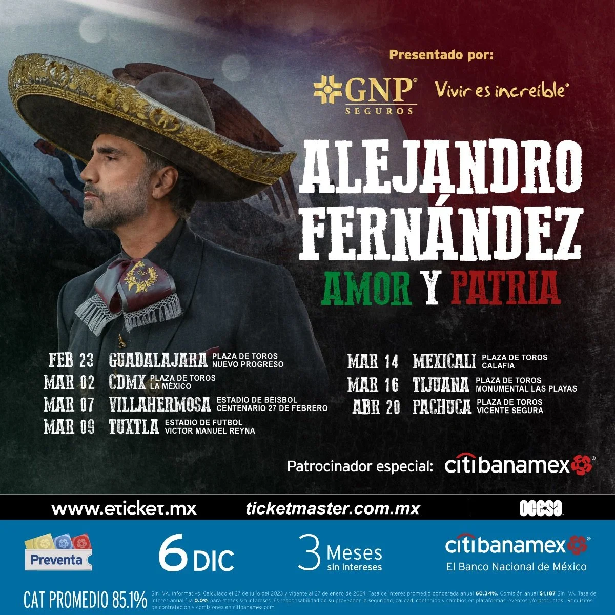 Alejandro Férnandez presenta su gira Amor y Patria en México para 2024