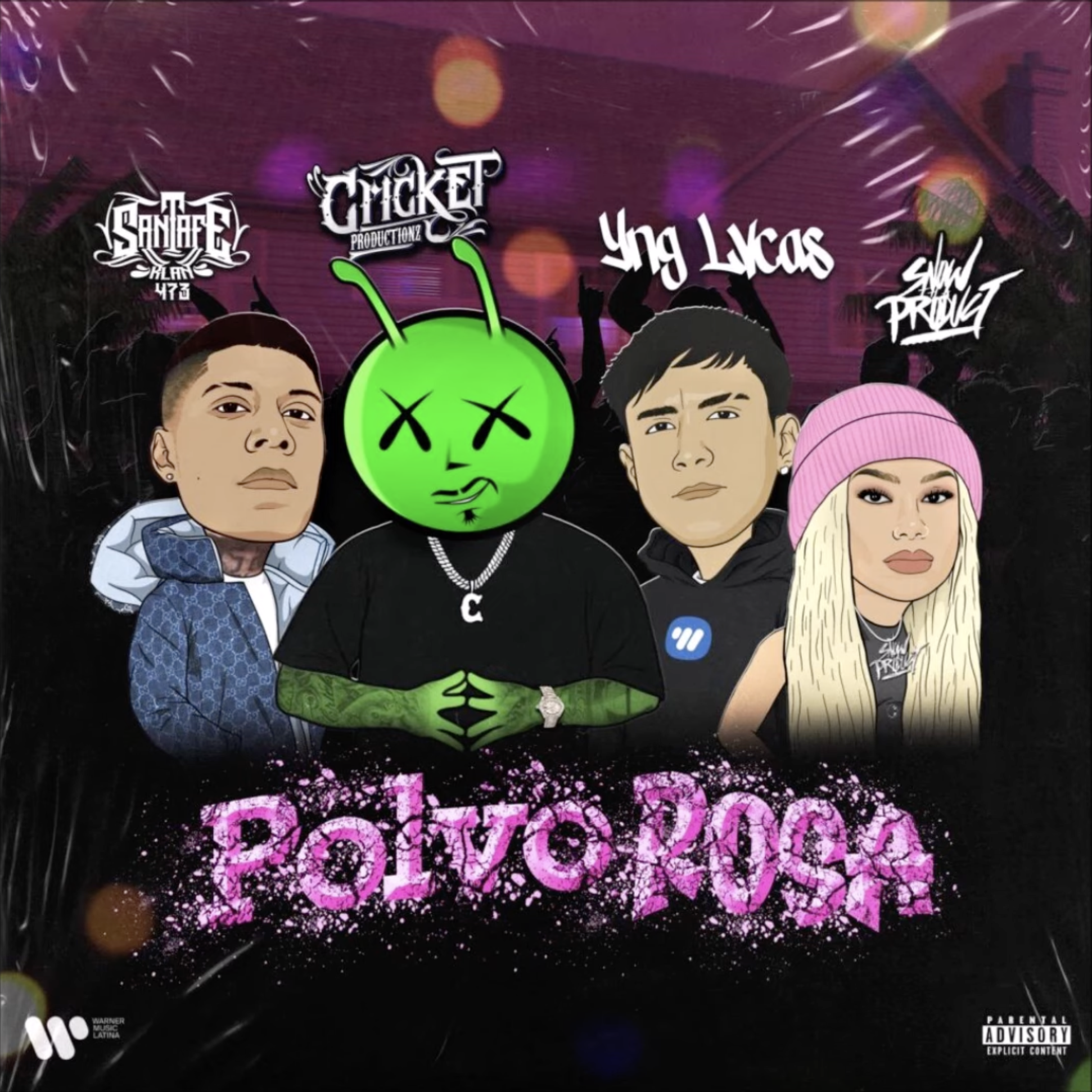 Yng Lvcas colabora con Cricket, Santa Fe Klan y Snow Tha Product en "Polvo rosa"