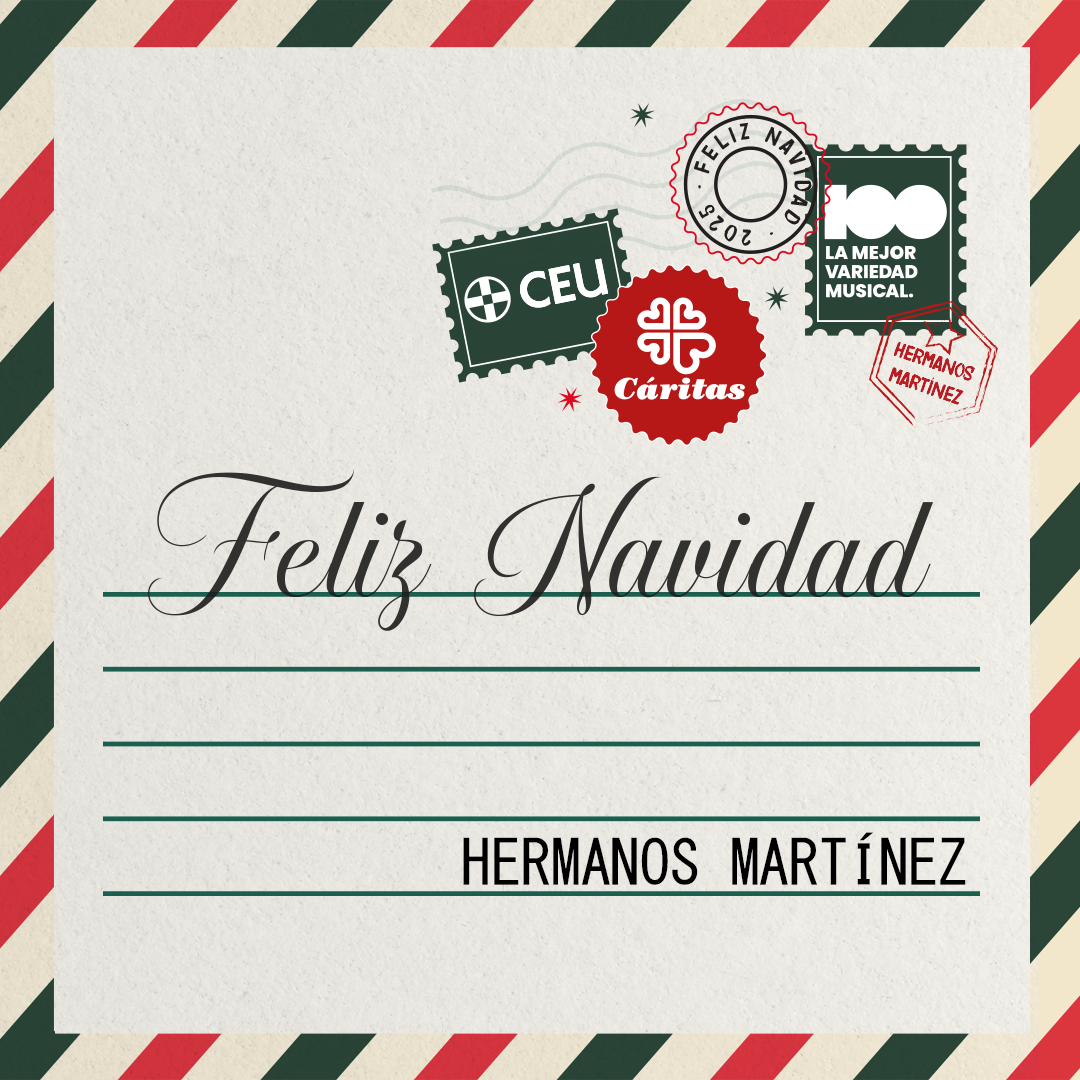 HERMANOS MARTÍNEZ INTERPRETAN EL VILLANCICO SOLIDARIO DEL CEU PARA CÁRITAS CON EL APOYO DE CADENA 100
