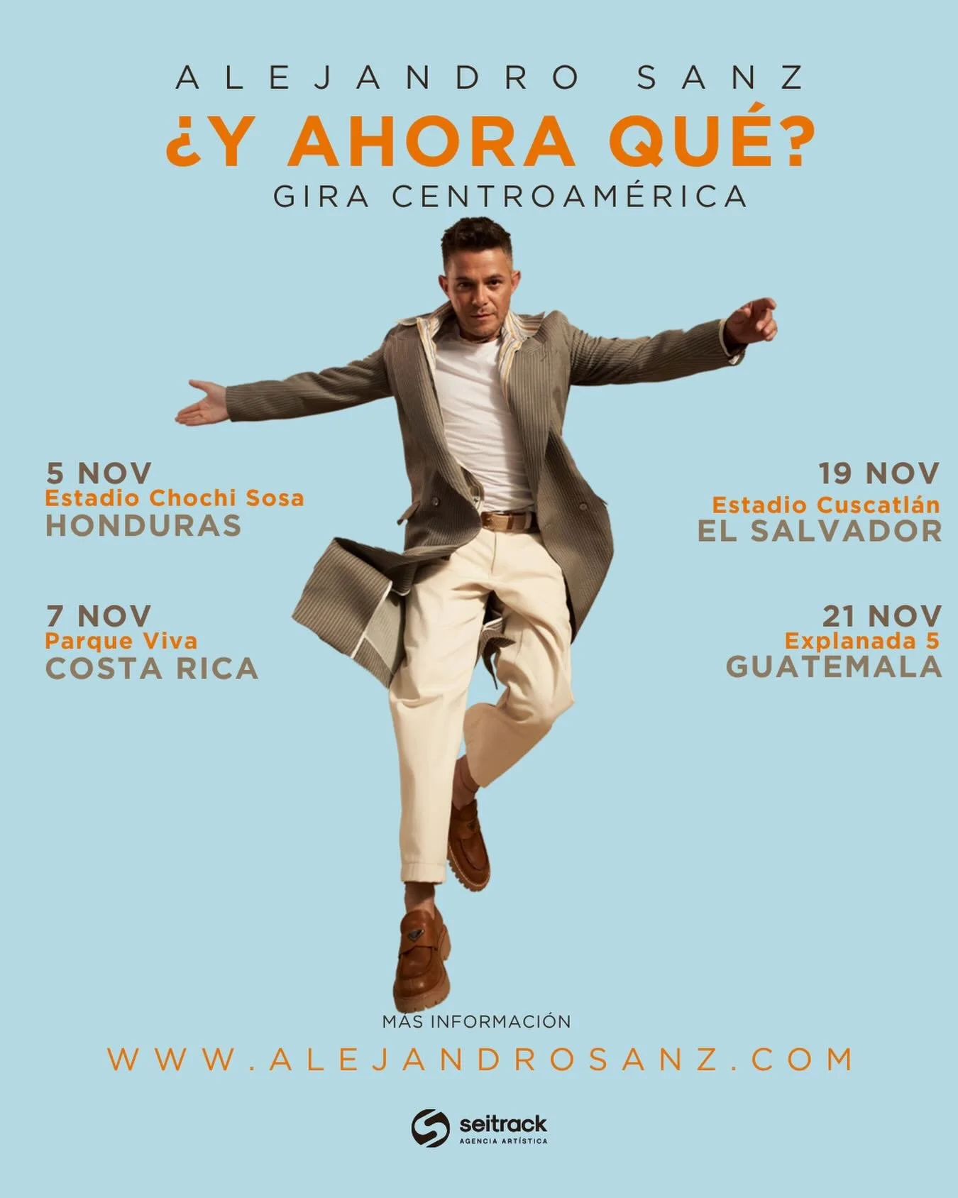 Centroam&eacute;rica ya tiene fecha para vivir un reencuentro inolvidable con @alejandrosanz ❤️&zwj;🔥

Honduras, Costa Rica, El Salvador y Guatemala se suman a la gira #YAhoraQu&eacute;, un viaje que sigue cruzando fronteras y conquistando nuevos es