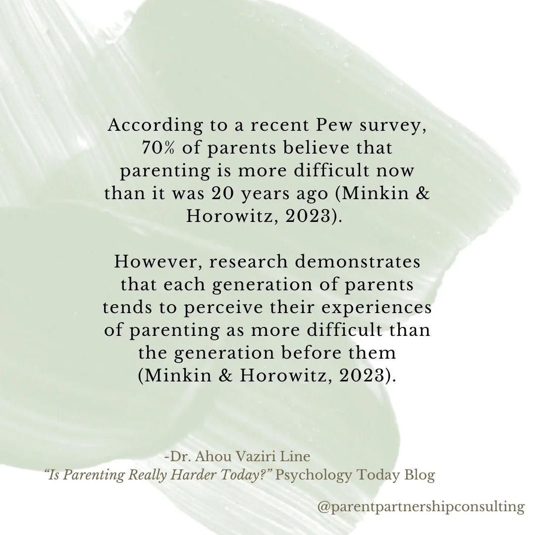 In my @psych_today blog post, I explored the question &quot;Is Parenting Really Harder Today?&quot;, and this is what I found in the research.

...So what do you think? Is parenting harder today? 

I would love to hear your thoughts! 

#psychologytod