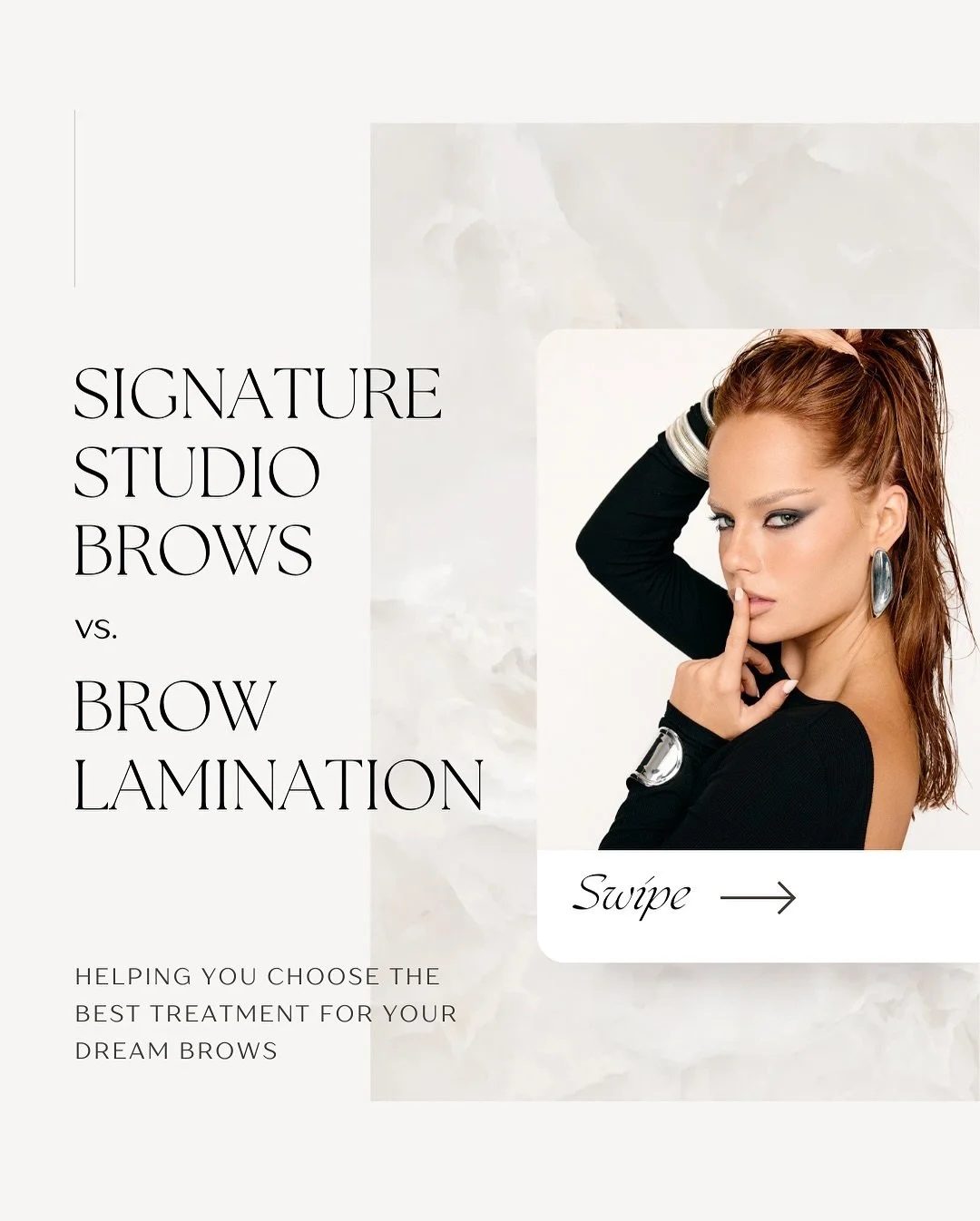 Not sure which brow treatment to choose? 👀

Our Signature Studio Brows are all about the natural, clean and precise look 🎀

On the other hand, Brow Lamination gives you a fluffy, brushed-up look with more volume and softness.

✨ Different technique