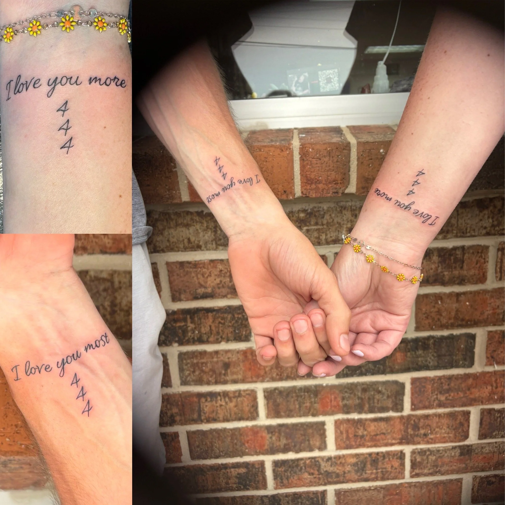 Matching Fine Line Tattoos