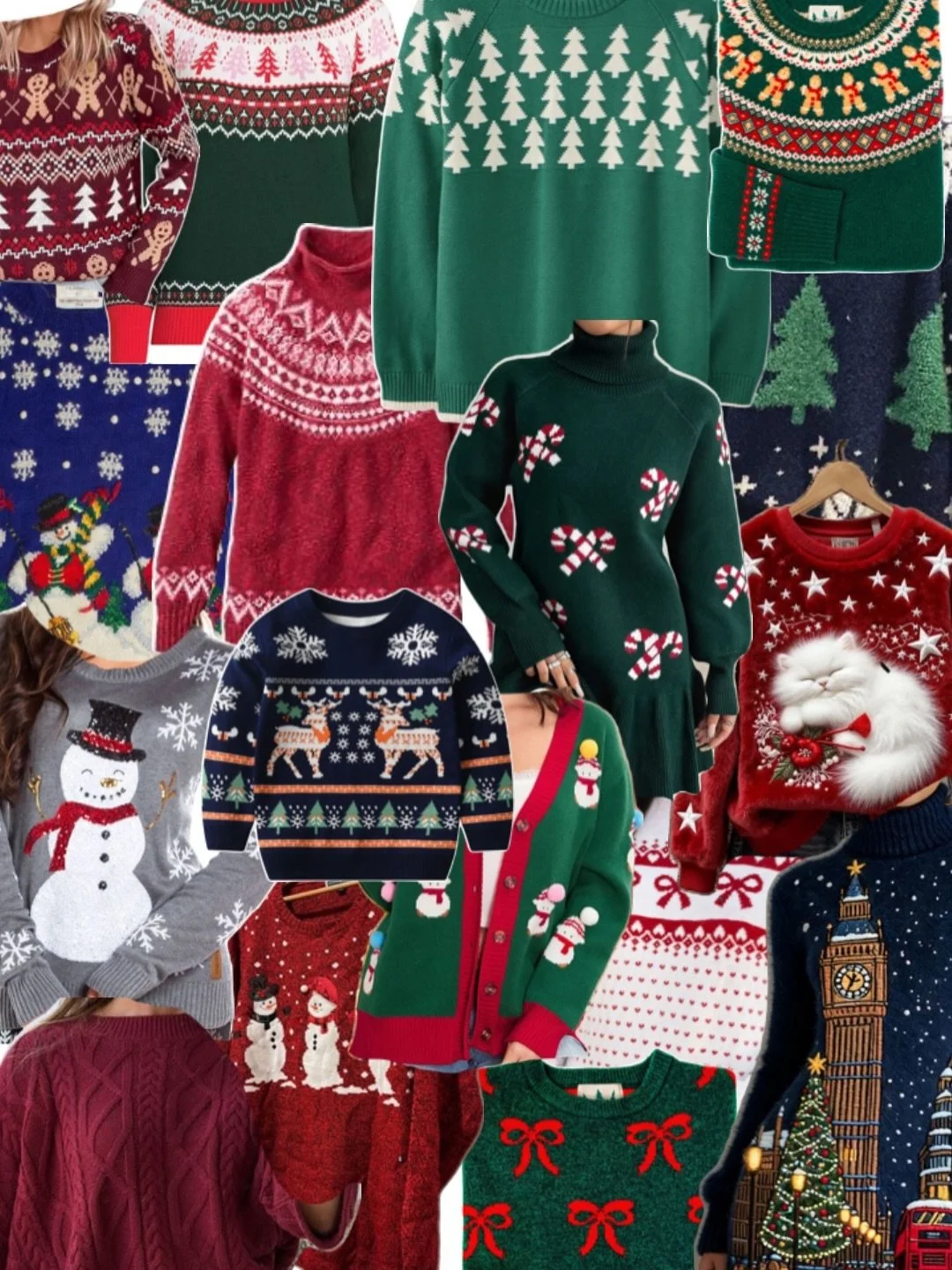 Last but not least, the colors of this season, the Winters! Did you know the classic Christmas red is a Cool/True Winter red?

This collage of holidays sweaters moves from:
Dark Winter ➡️ Cool Winter ➡️ Bright Winter

#coloranalysis #coloranalyst #da