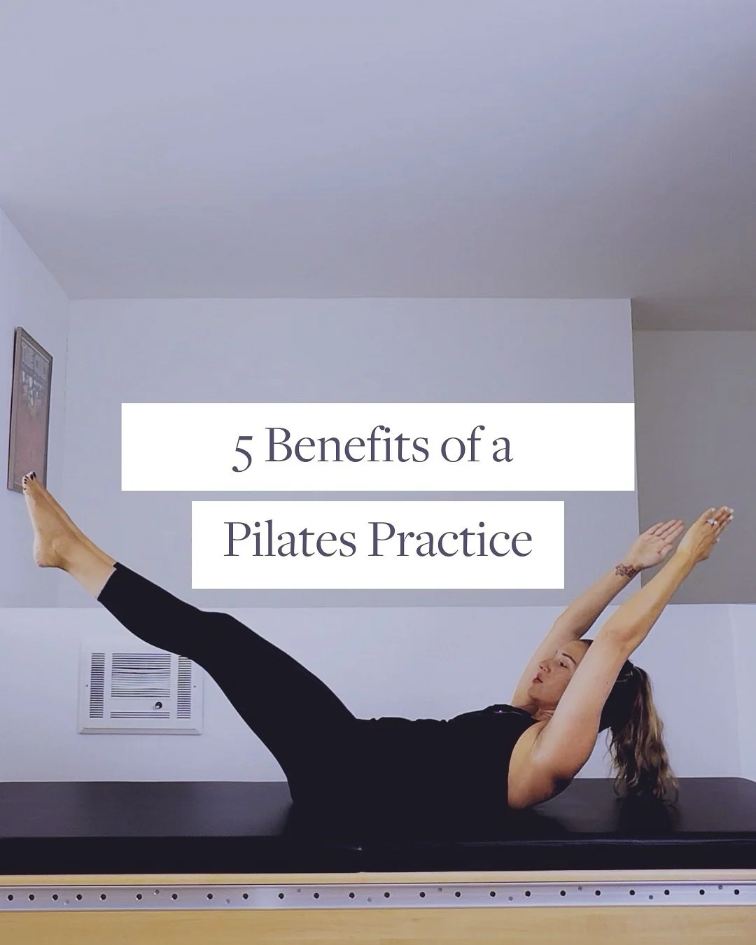 Consistency is where the magic happens. ✨

➡️ to discover 5 benefits of showing up for your Pilates practice&hellip;even if it&rsquo;s only for a few minutes. 

Ready to build your routine? More tips on my blog. Link in bio 

#pilates #pilatespractic