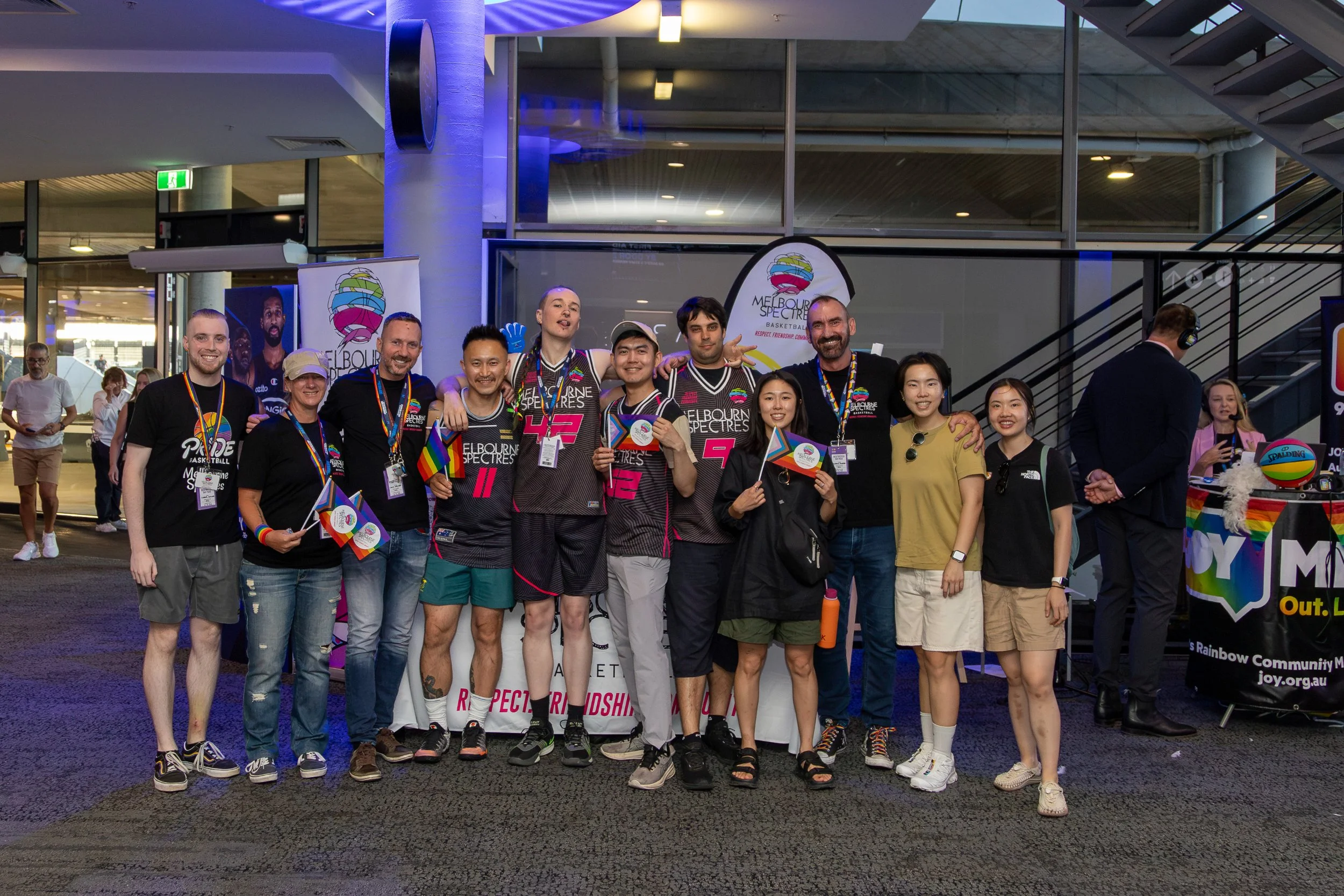 JOY 94.9 radio live at Melbourne United Pride Game 2025