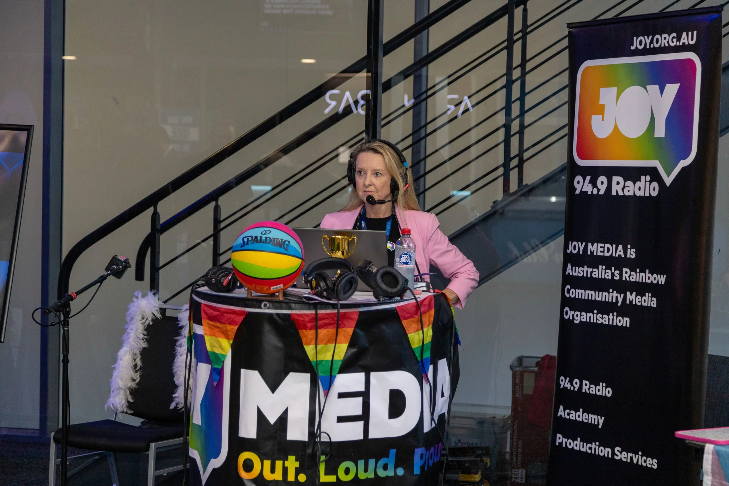 JOY 94.9 radio live at Melbourne United Pride Game 2025