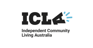 ICLA logo with the text 'Independent Community Living Australia'