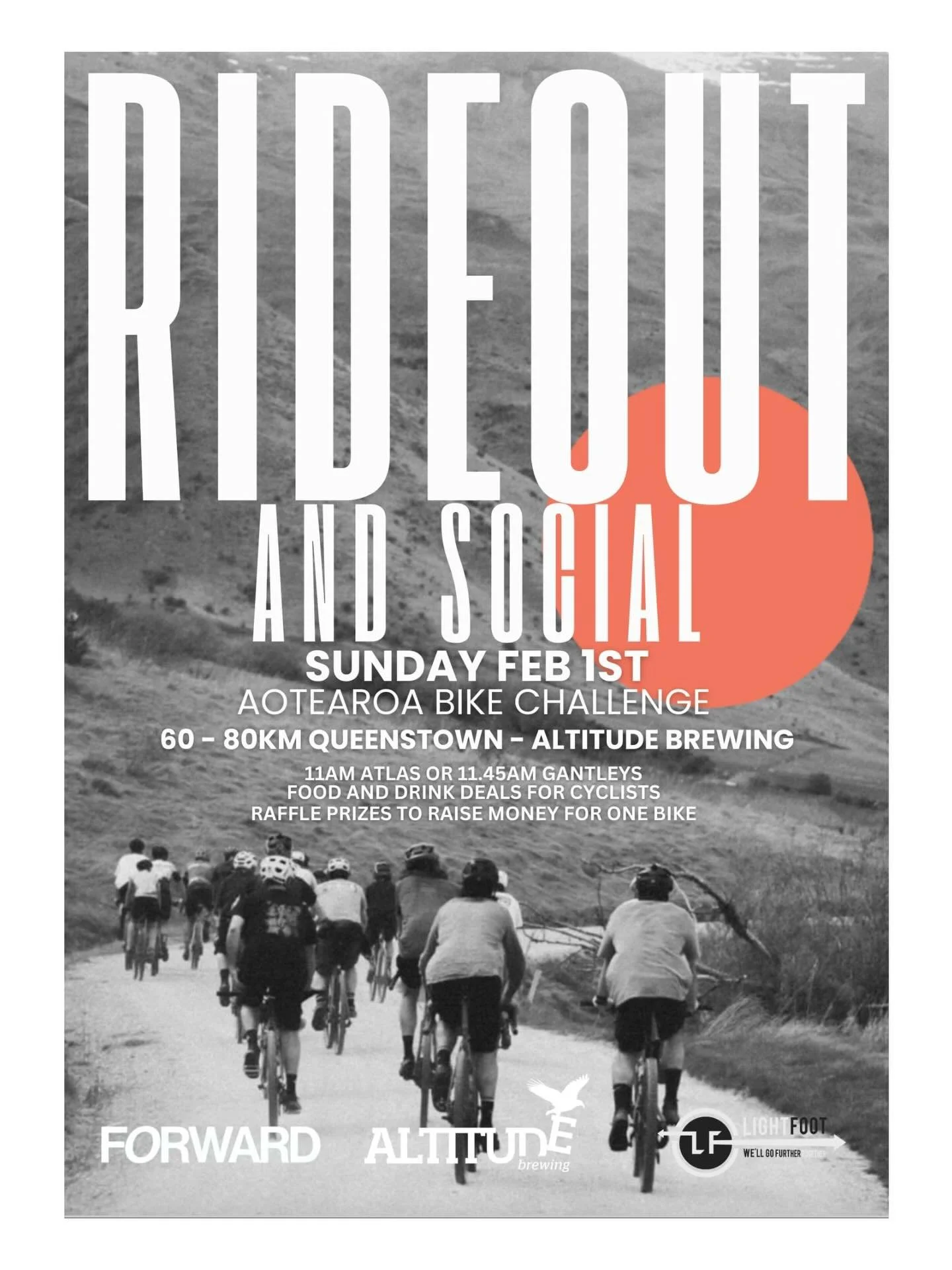 Join us for a ride around the basin and celebration at Altitude Brewing Co for the kick off of Aotearoa Bike Challenge!

Arrive to Altitude by bike (group ride not compulsory) and you&rsquo;ll be rewarded with:
- $11 pints 
- $21.50 super smash burge