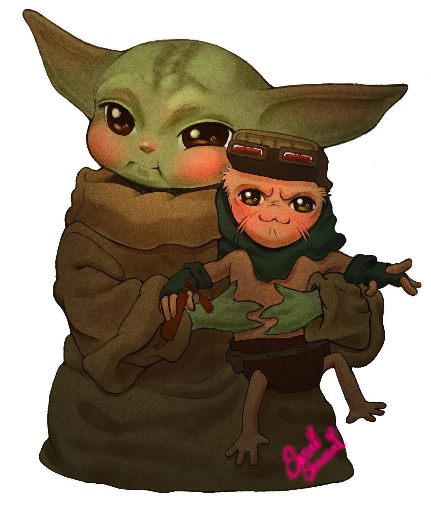 Not my usual style but I loved these two 🥹🫶🏽
&bull;
&bull;
&bull;
&bull;
&bull;
#art #digitalart #procreate #timelapse #procreateart #procreatedrawing #illustration #starwars #mandalorian #grogu #babyyoda #babufrik #disney #photoshop #digitalillus