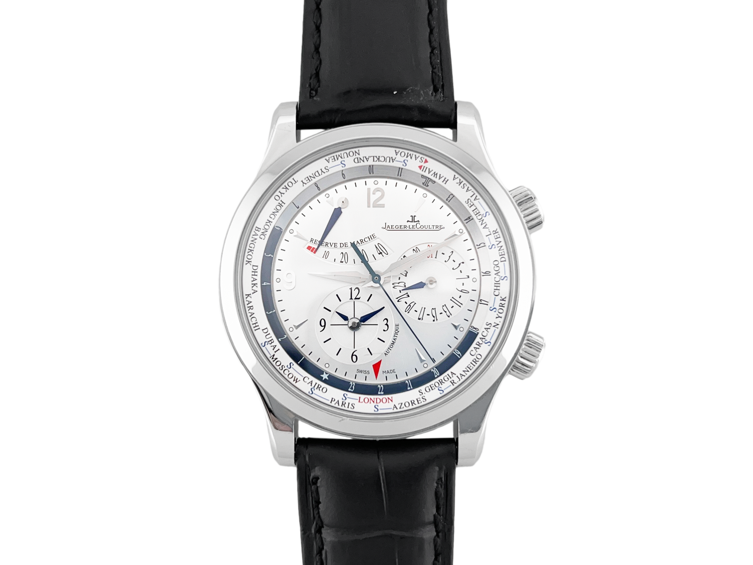 Jaeger-LeCoultre Master Geographic World Time ref. Q1528420 / 146.8.32.S, original box and tag