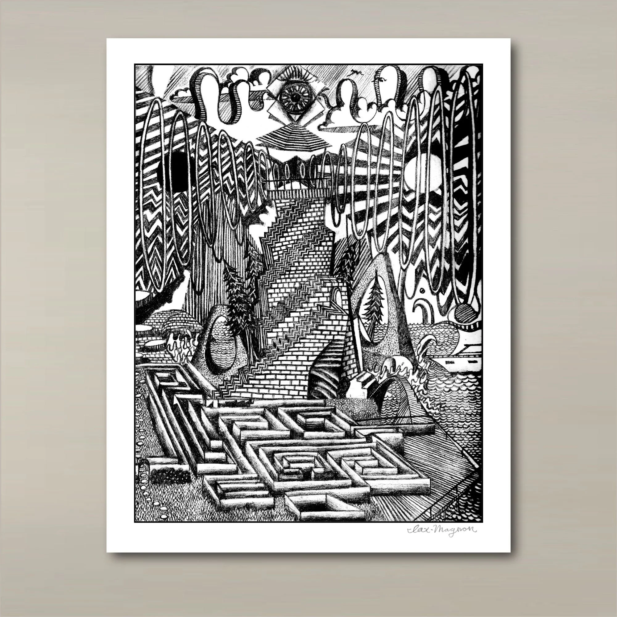 Lighthouse / Eye in the Sky - Greyscale