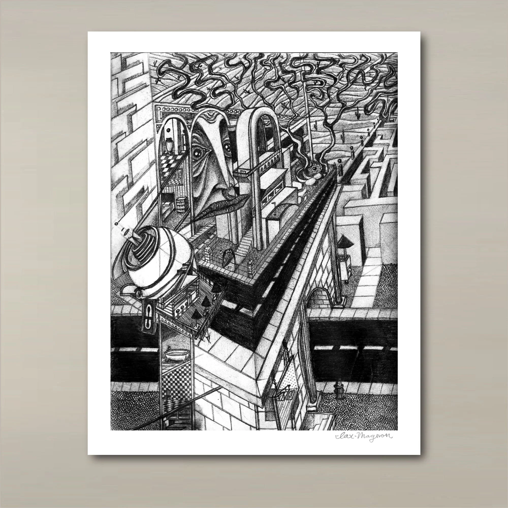 The Castle Magnon - Greyscale