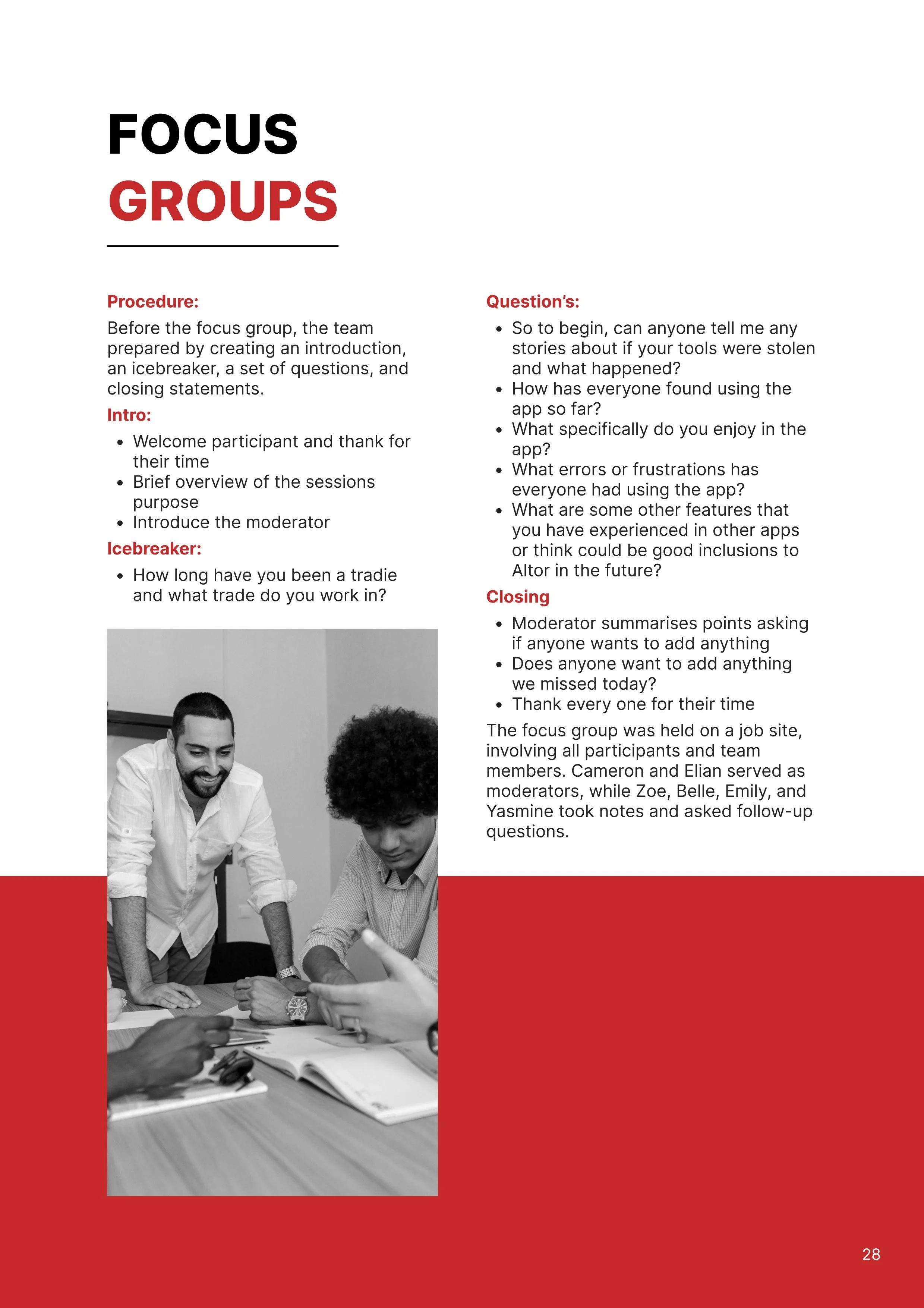 UX Method: Focus Group 2