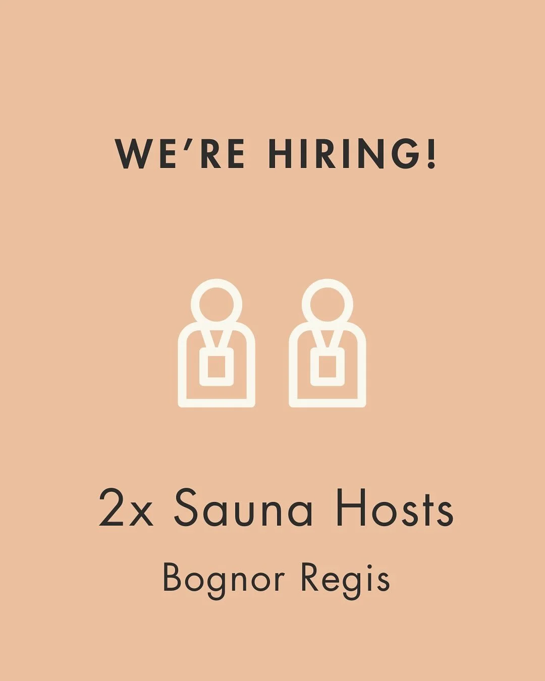 We’re hiring x2 Sauna Hosts✨
We’re looking for two part-time sauna hosts to join our team at our brand new beach site in Bognor Regis.
You’ll be part of something special - helping people connect with nature, sea and sauna. The rol