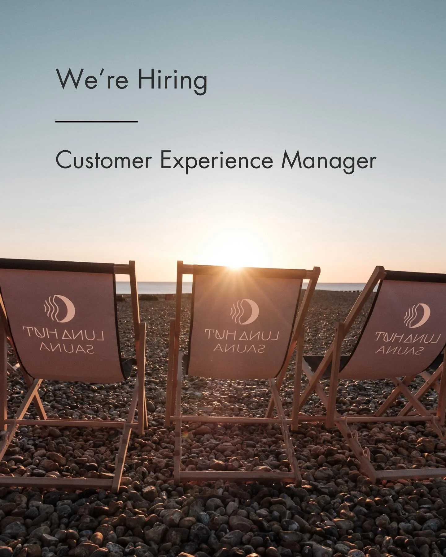 🌅 We&rsquo;re hiring!

Love helping people feel welcome? Want to work in wellness, from our Brighton sauna caf&eacute;?

We&rsquo;re looking for a Customer Experience Manager (part-time, job-share) to be the friendly face behind every guest&rsquo;s 