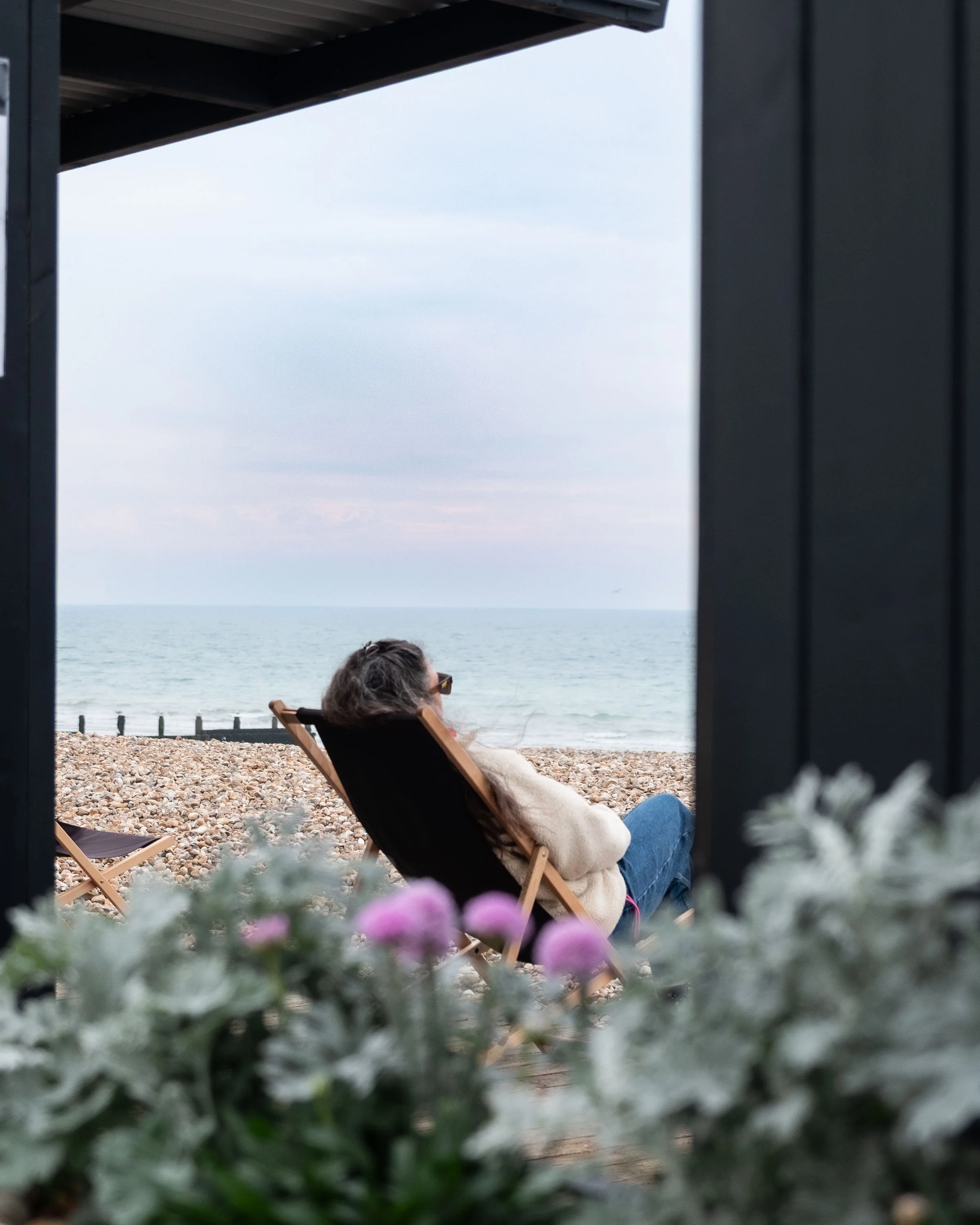 Deck chair seating area