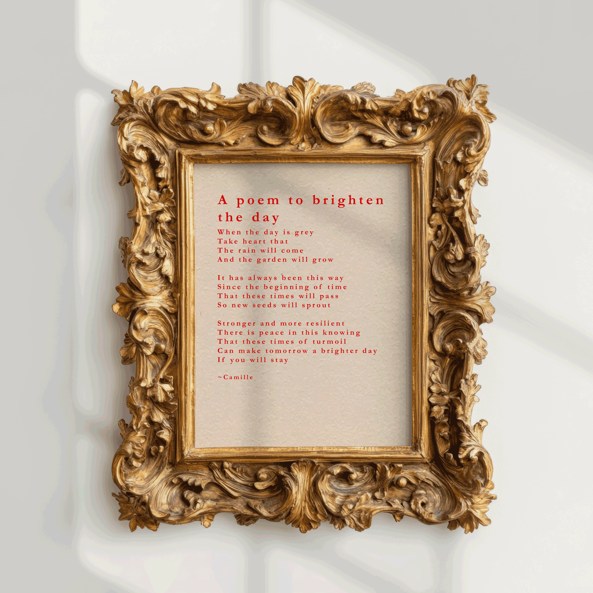 A poem to brighten the day
