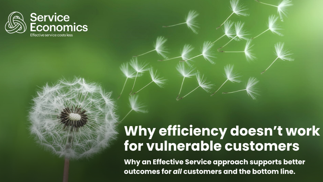 Why efficiency doesn't work for vulnerable customers