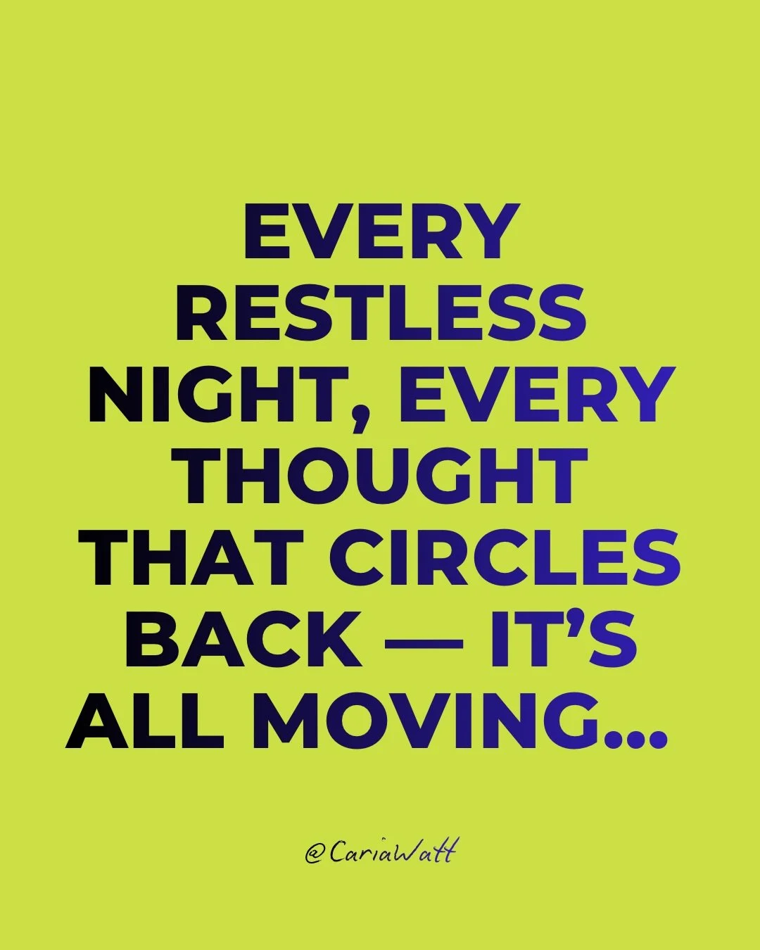 Every restless night
Every thought that circles back 
It&rsquo;s all moving towards clarity

But if you want to change the world
Start with yourself 

If you often find yourself:

😞 Overthinking or sabotaging your goals
😞 Carrying old grief, trauma