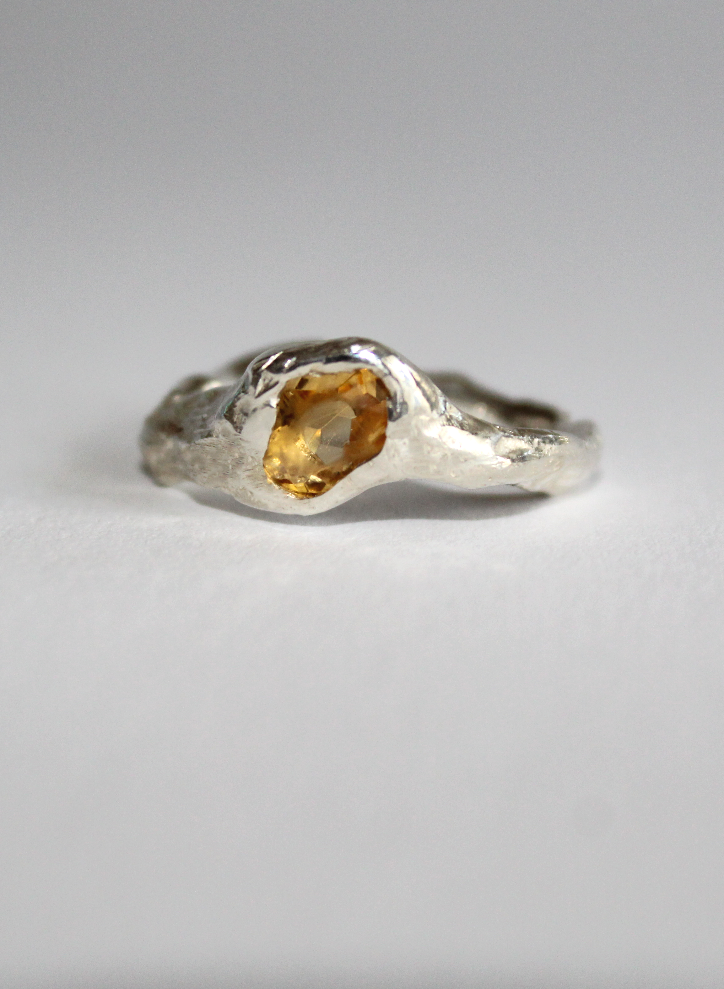 Stardust Citrine Ring | Gr: 56