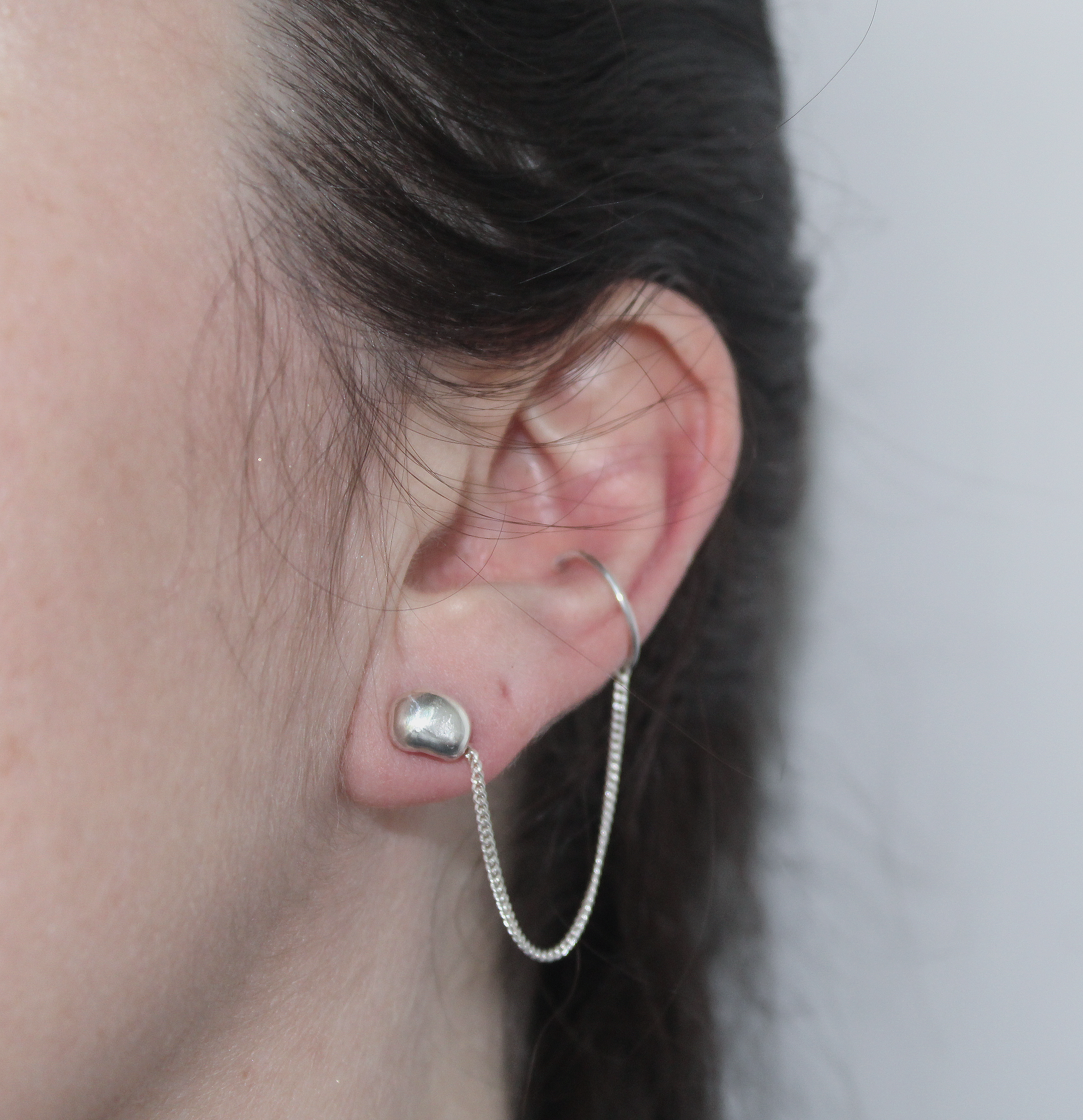 Nugget mit Earcuff und Kette