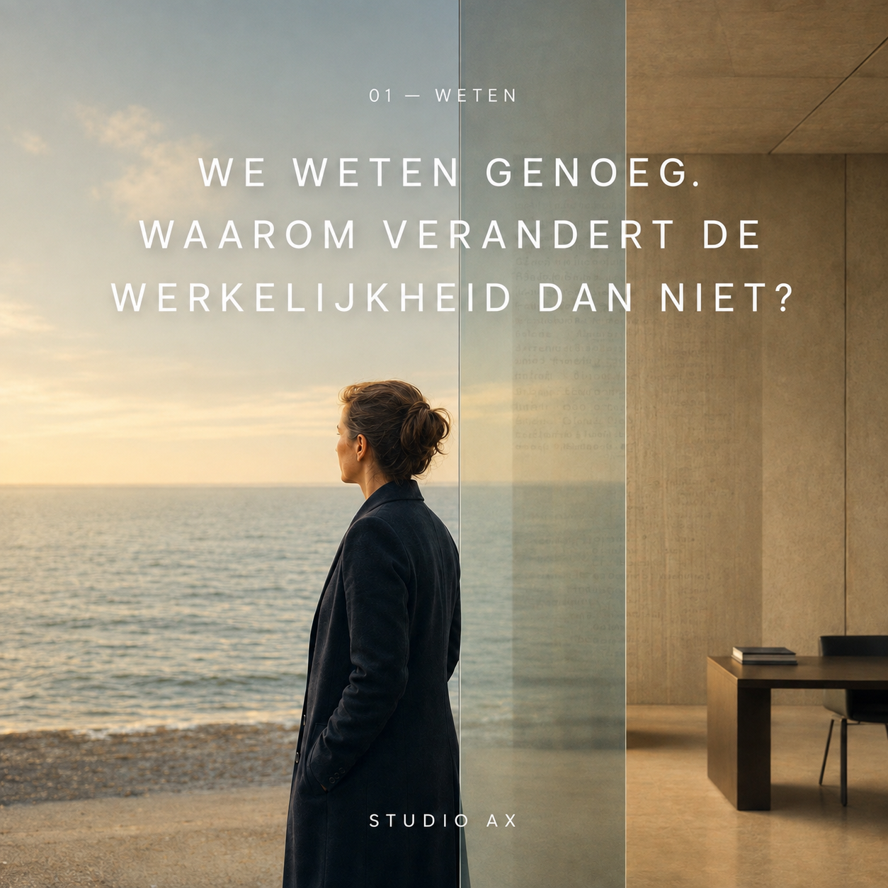 WE WETEN GENOEG. WAAROM VERANDERT DE WERKELIJKHEID DAN NIET?