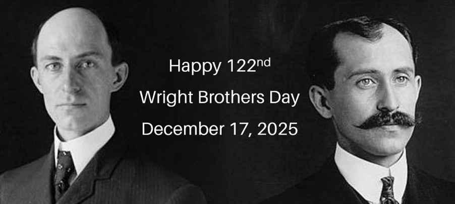 Black and white photo of Wilbur and Orville Wright