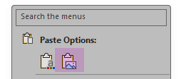 A grey, pink, and white image of a context menu