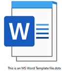 Image of an MS Word template icon