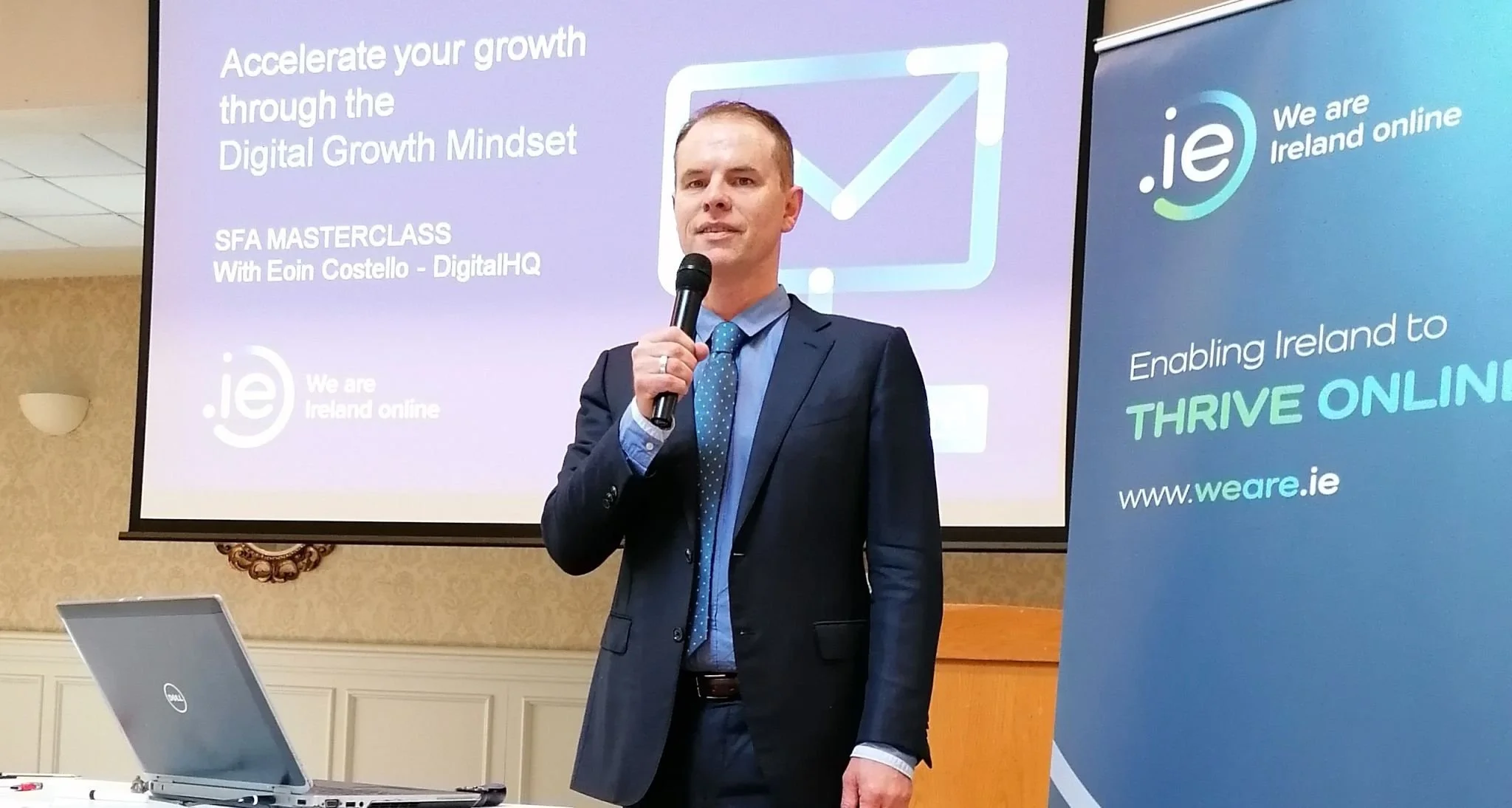 Eoin Costllo delivers .ie Digital Masterclass on our Digital Growth Mindset