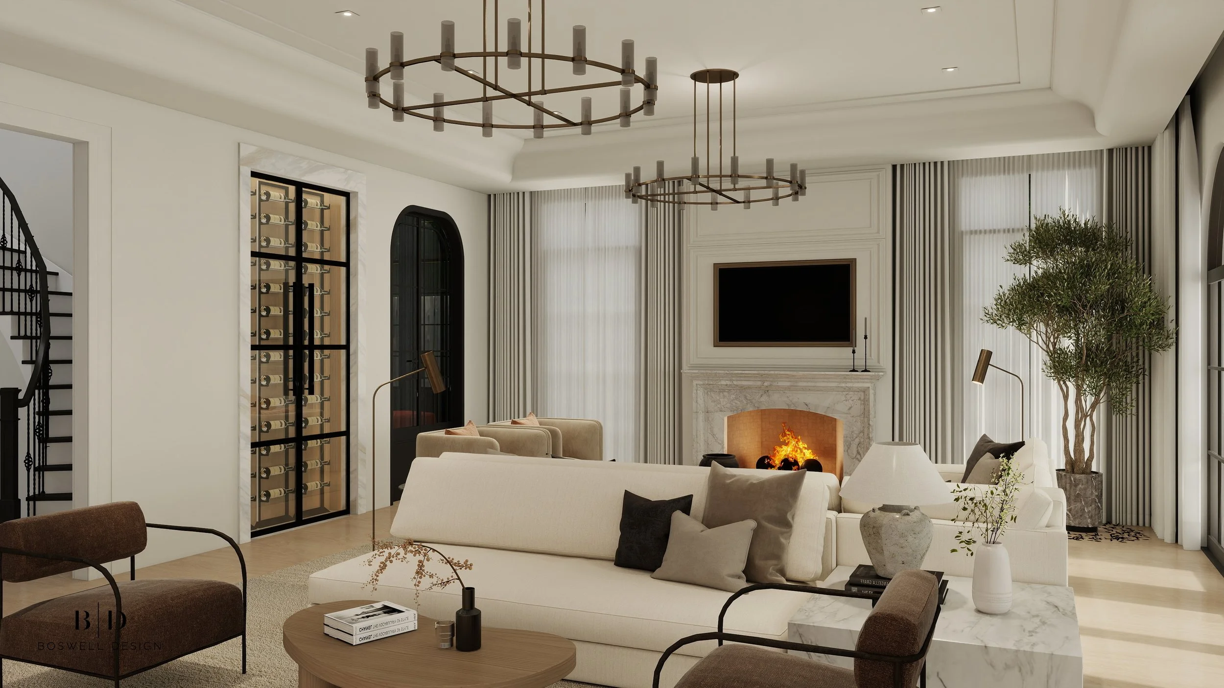 Modern transitional interior design