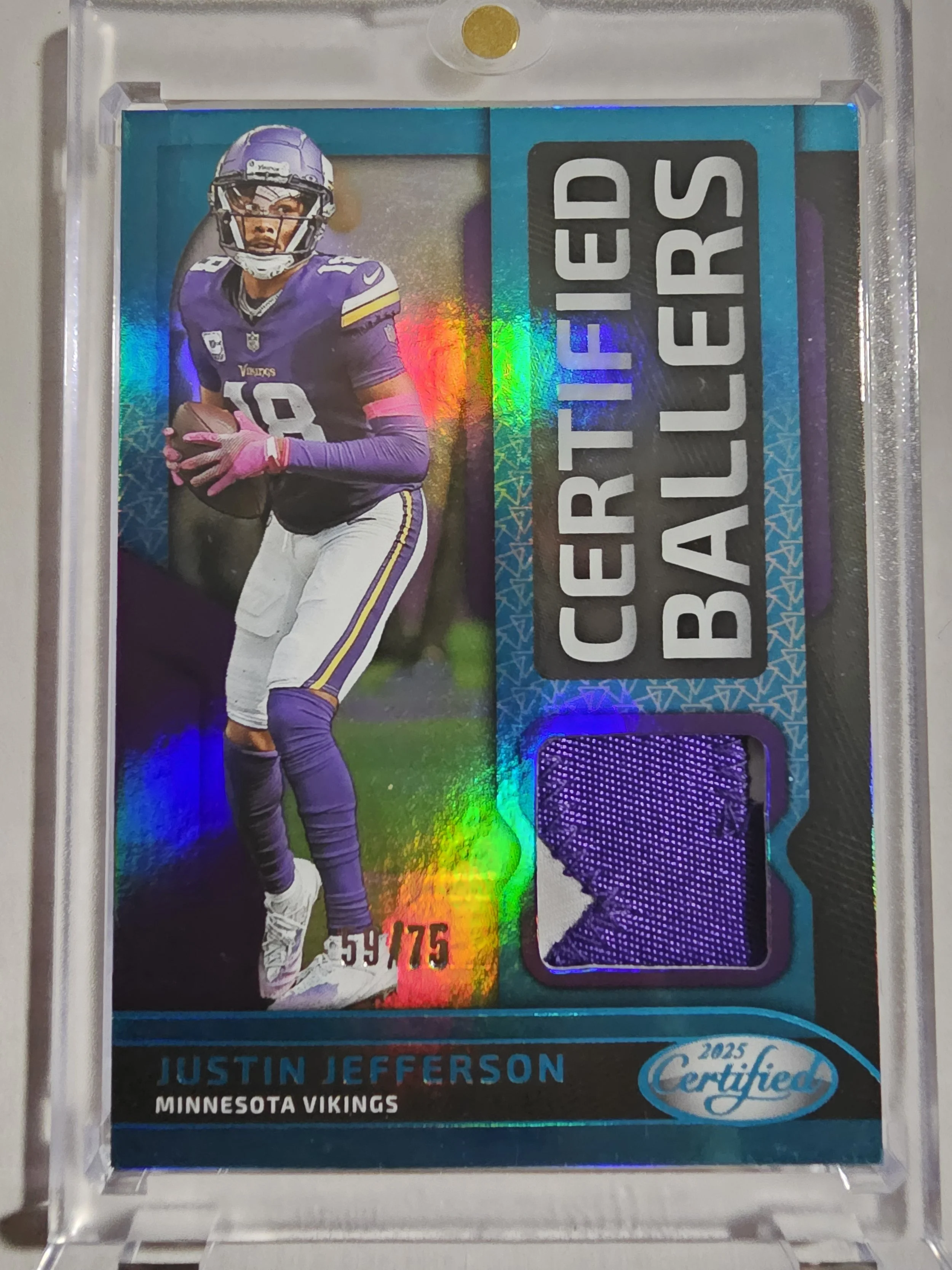 Justin Jefferson Two Color Patch - Teal 59/75 (TCSF1)