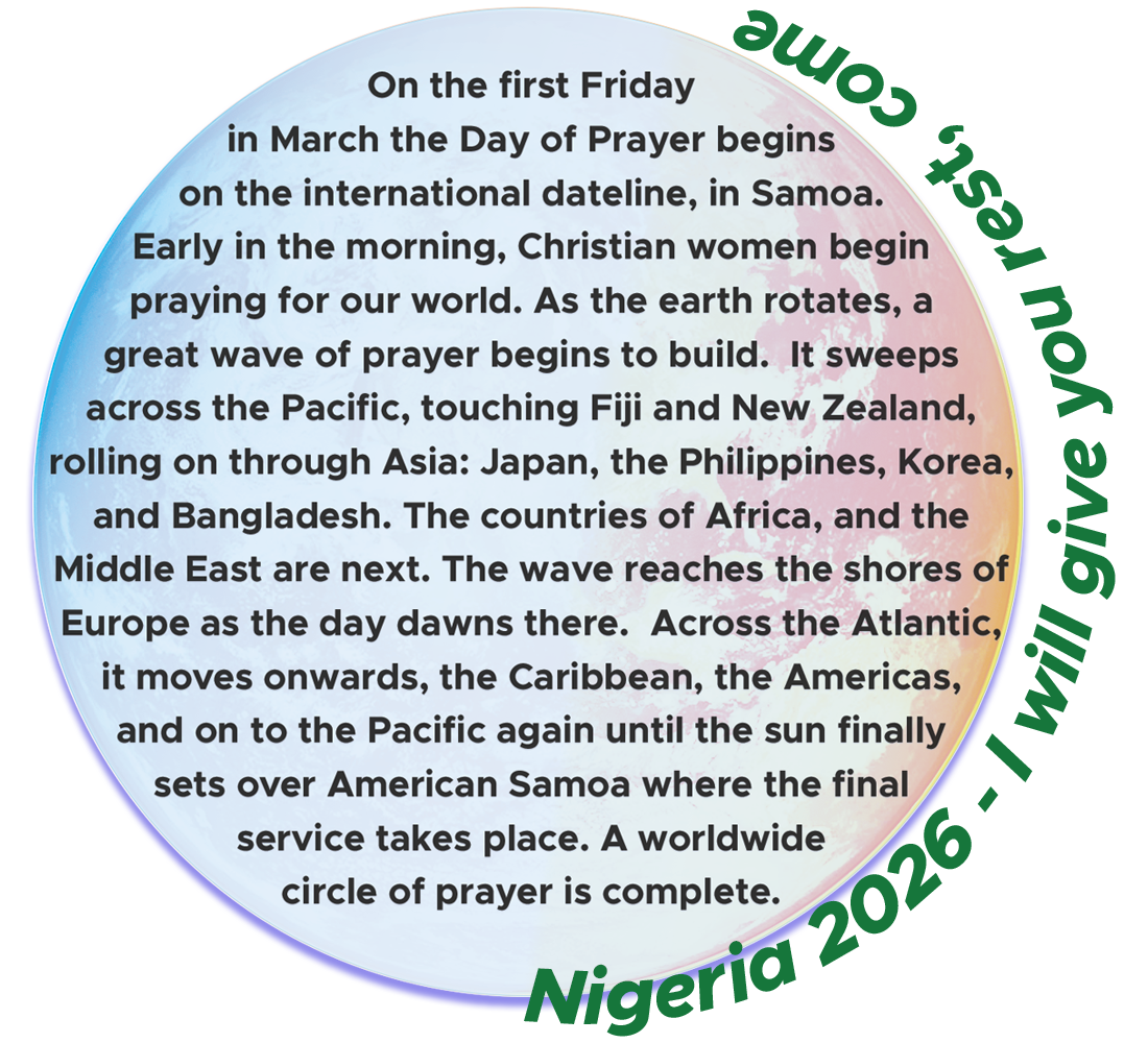 Fri 6 Mar ~ World Day of Prayer