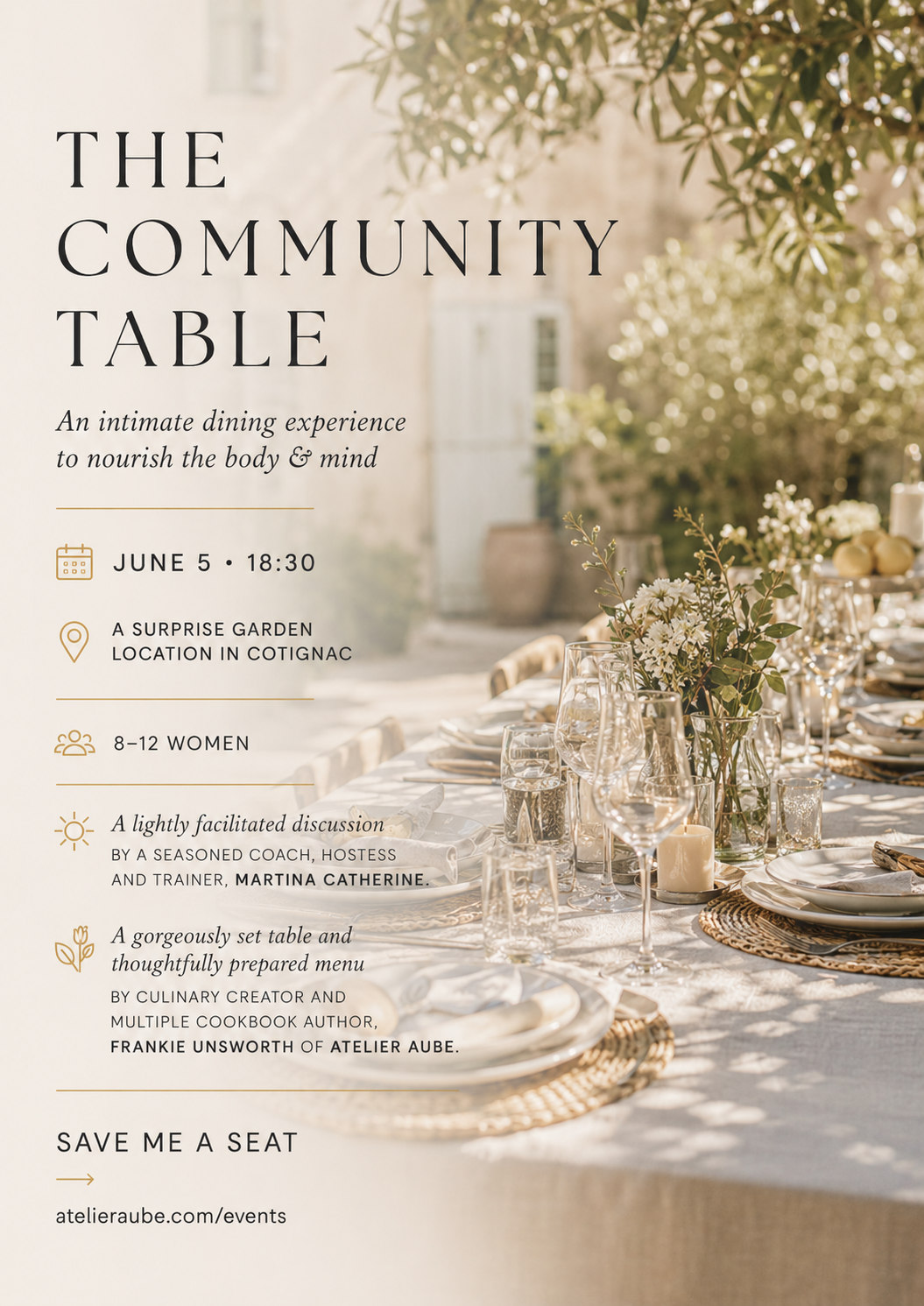 The Community Table Brings Women Together in Provence for an Evening of Connection &amp; Slow Living