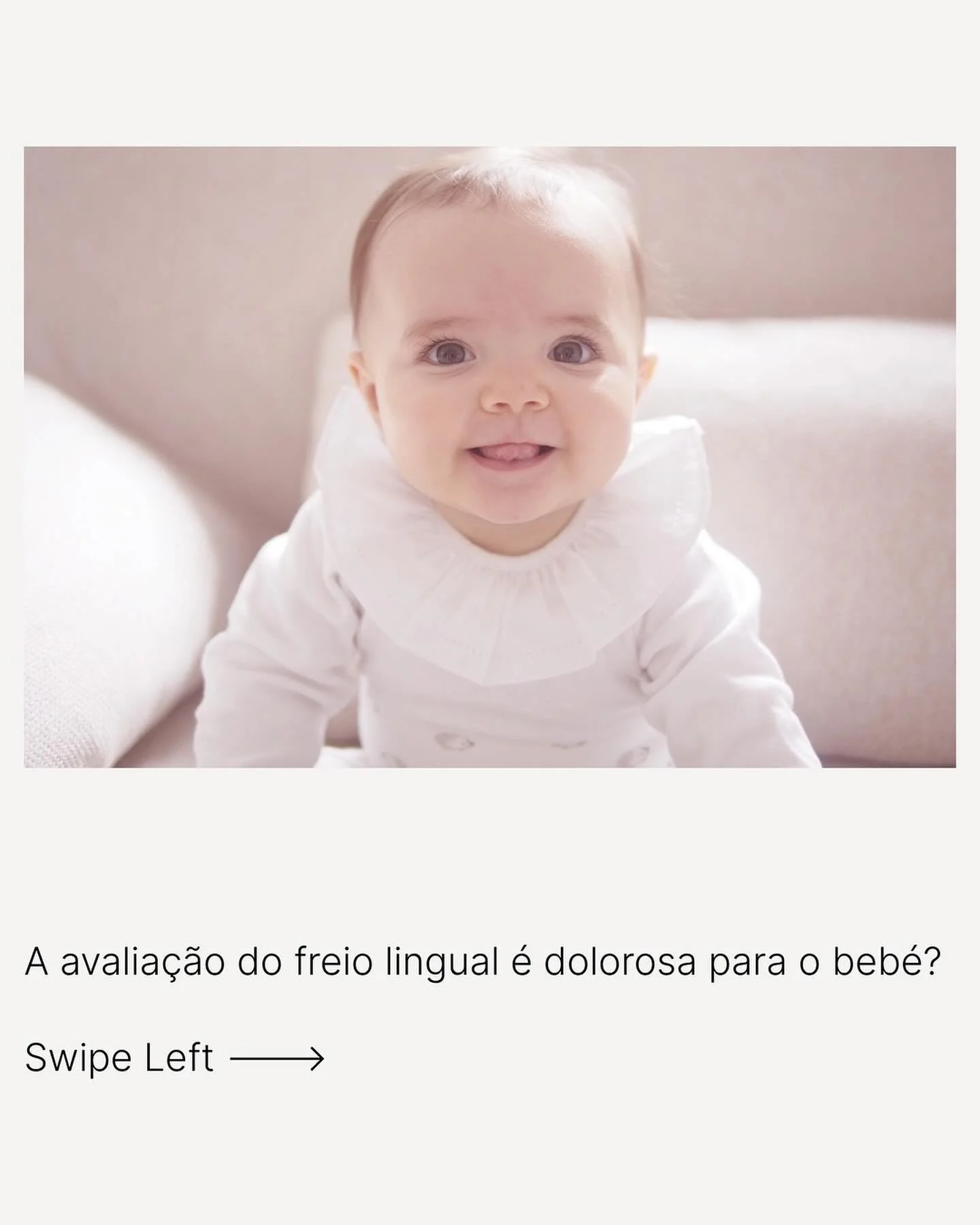 Uma d&uacute;vida muito comum entre as fam&iacute;lias &eacute; se a avalia&ccedil;&atilde;o do freio lingual &eacute; ou n&atilde;o dolorosa para o beb&eacute; 👅
⠀⠀⠀⠀⠀⠀⠀⠀⠀
1️⃣ Avaliar se &eacute; um &ldquo;freio curto&rdquo; n&atilde;o basta olhar 