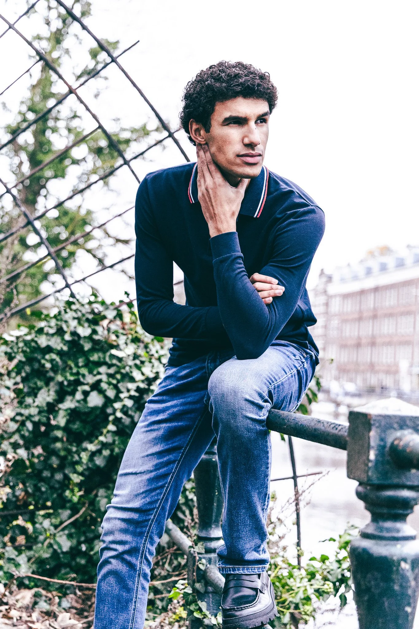 Fashion fotoshoot - park editorial with Yonis - Matt faces 