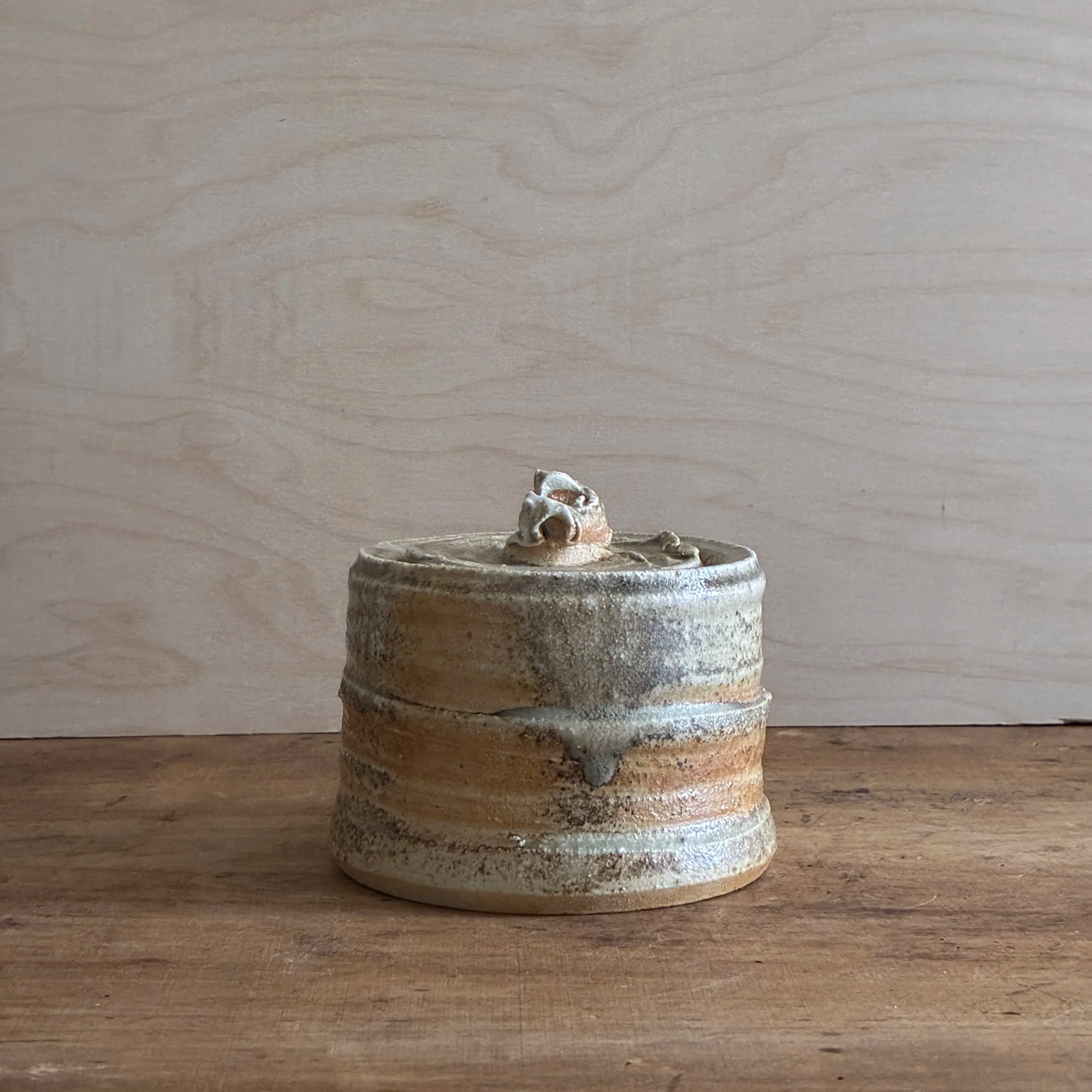 Woodfired lidded jar