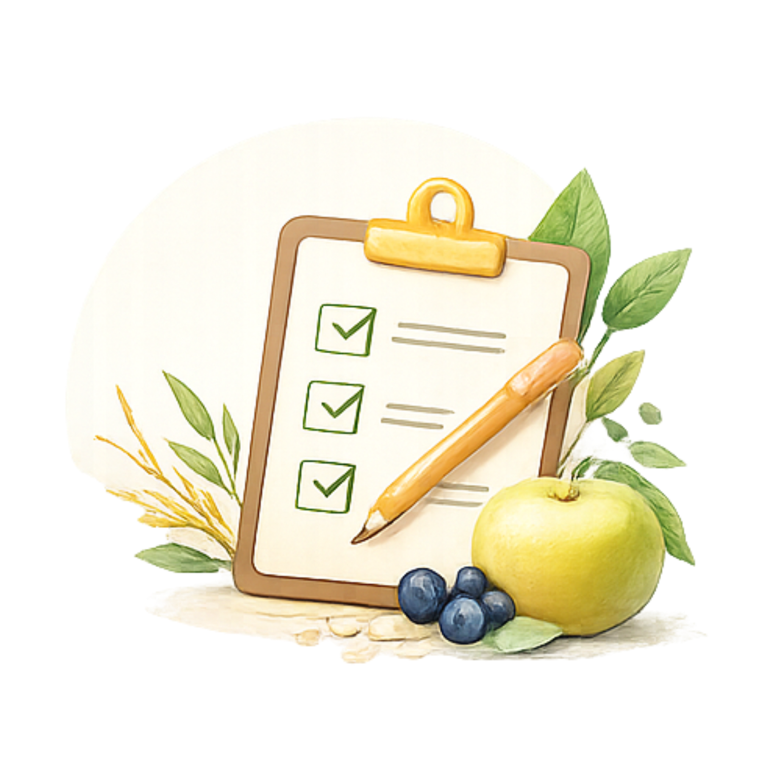 Icon - Checkliste und Stift