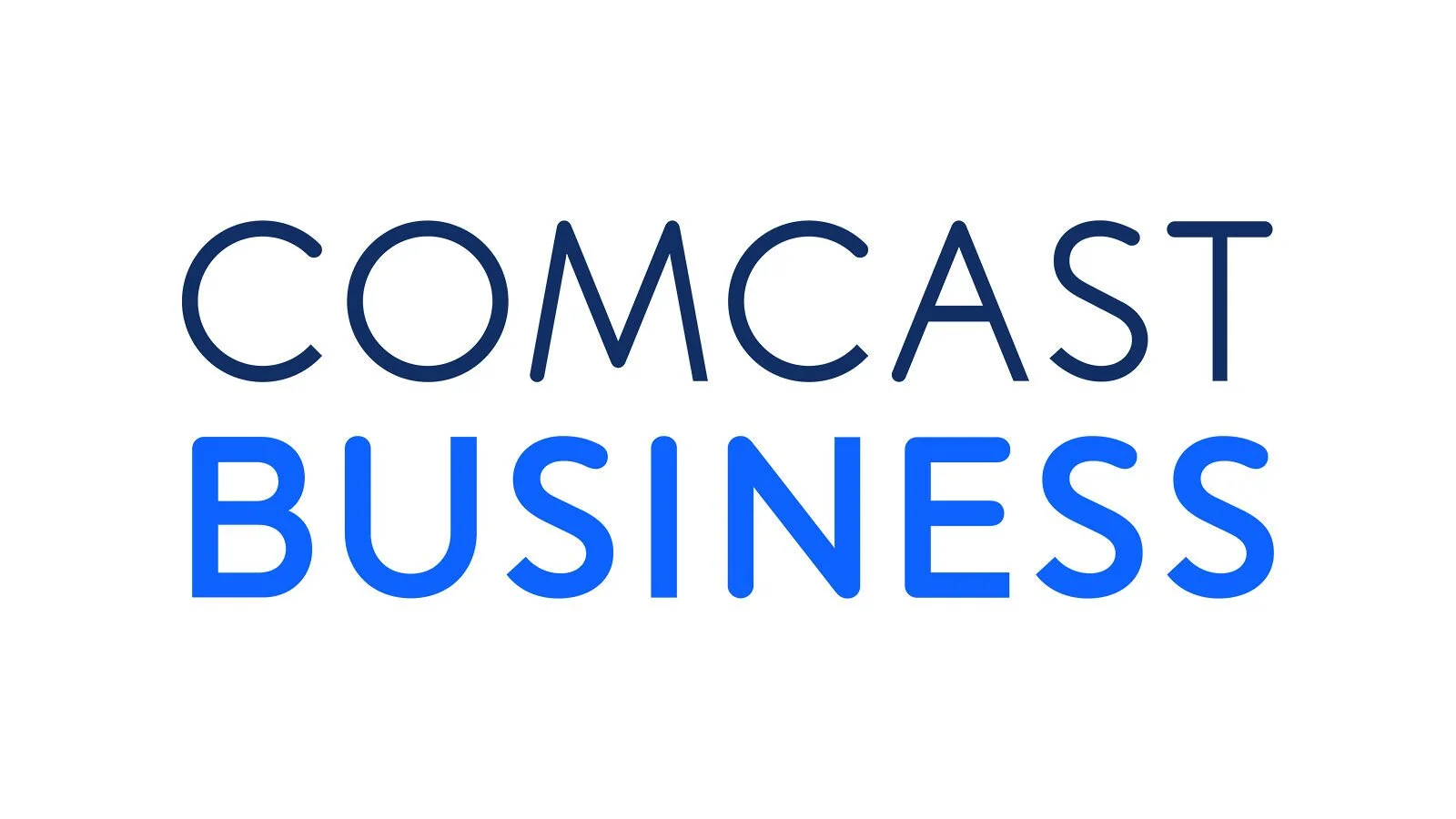 Comcast Business logo with the words 'COMCAST' in dark blue and 'BUSINESS' in bright blue on a white background.