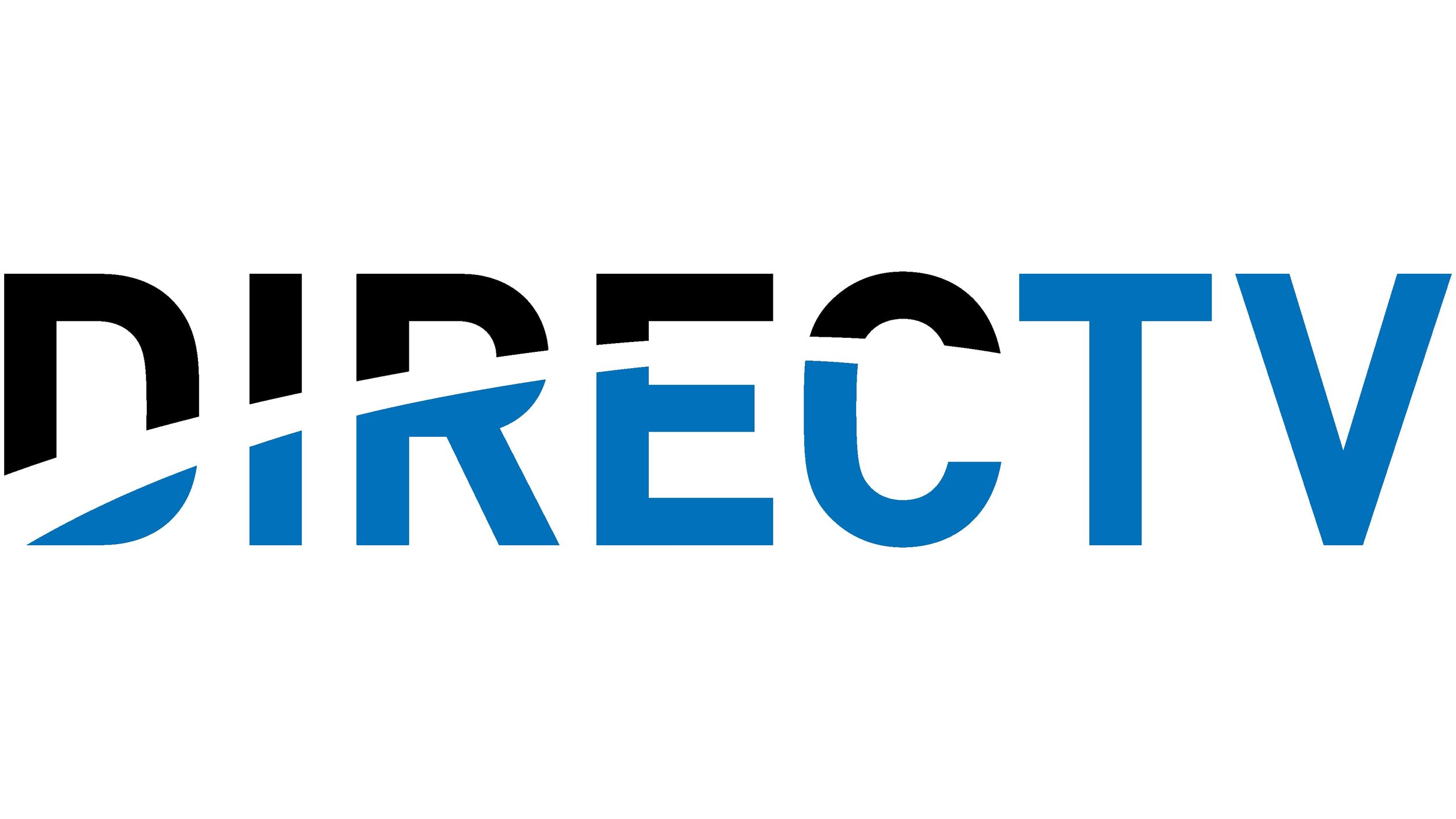 DIREC TV logo with black and blue stylized text on a white background