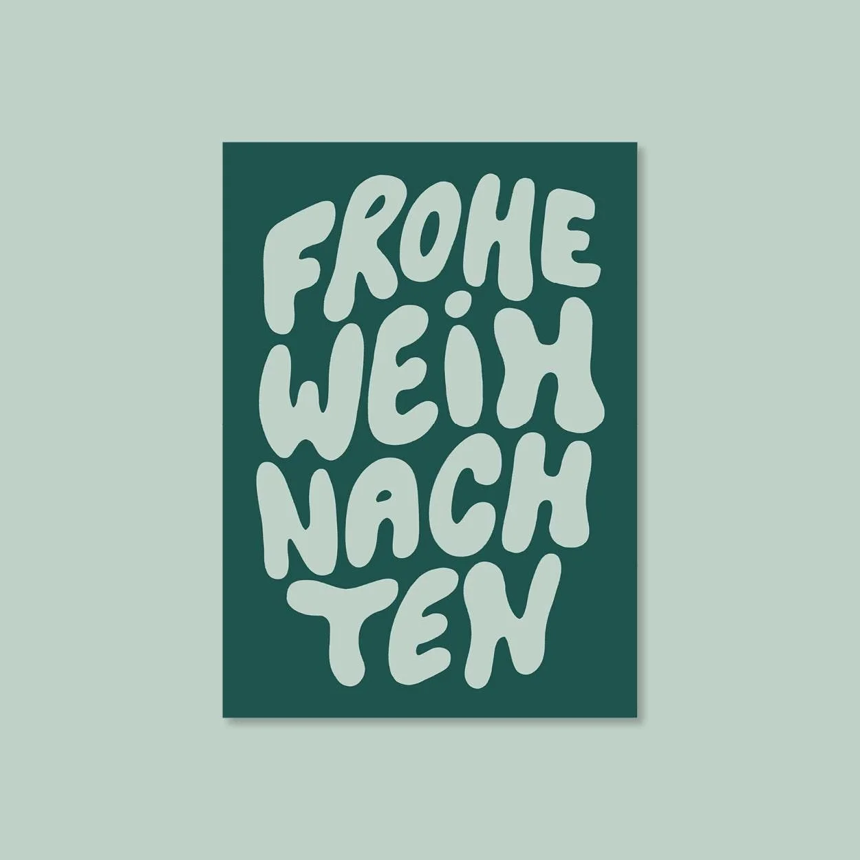 Frohe Weihnachten Typografie Weihnachtskarte A6 – Ansicht 3