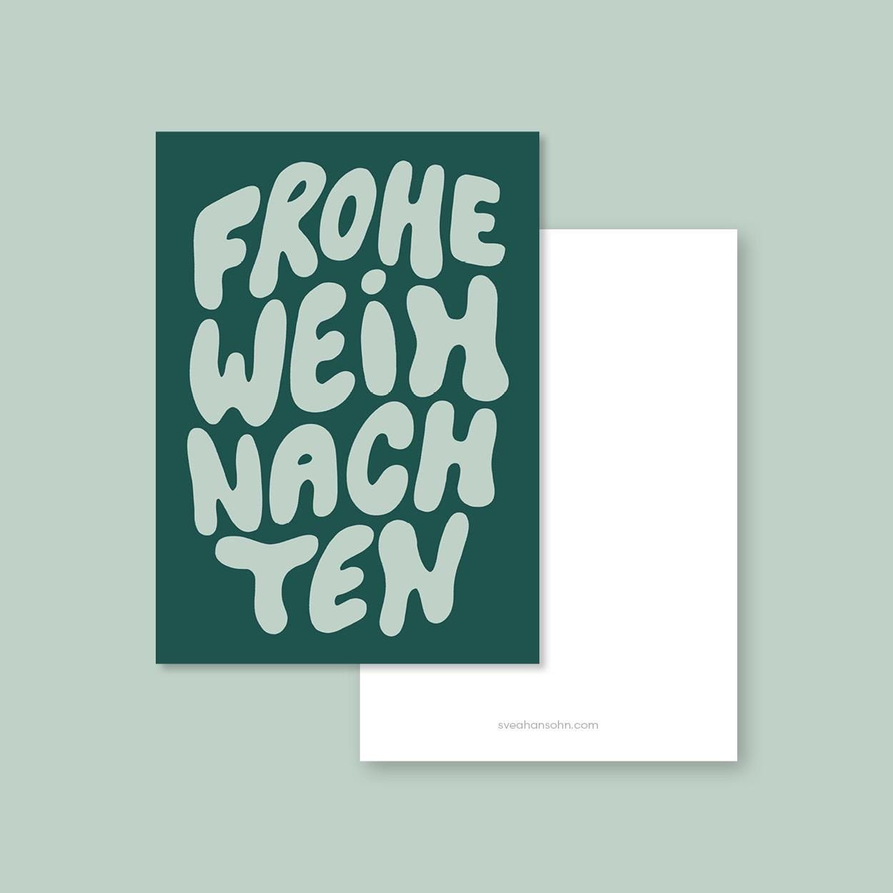 Frohe Weihnachten Typografie Weihnachtskarte A6 – Ansicht 4