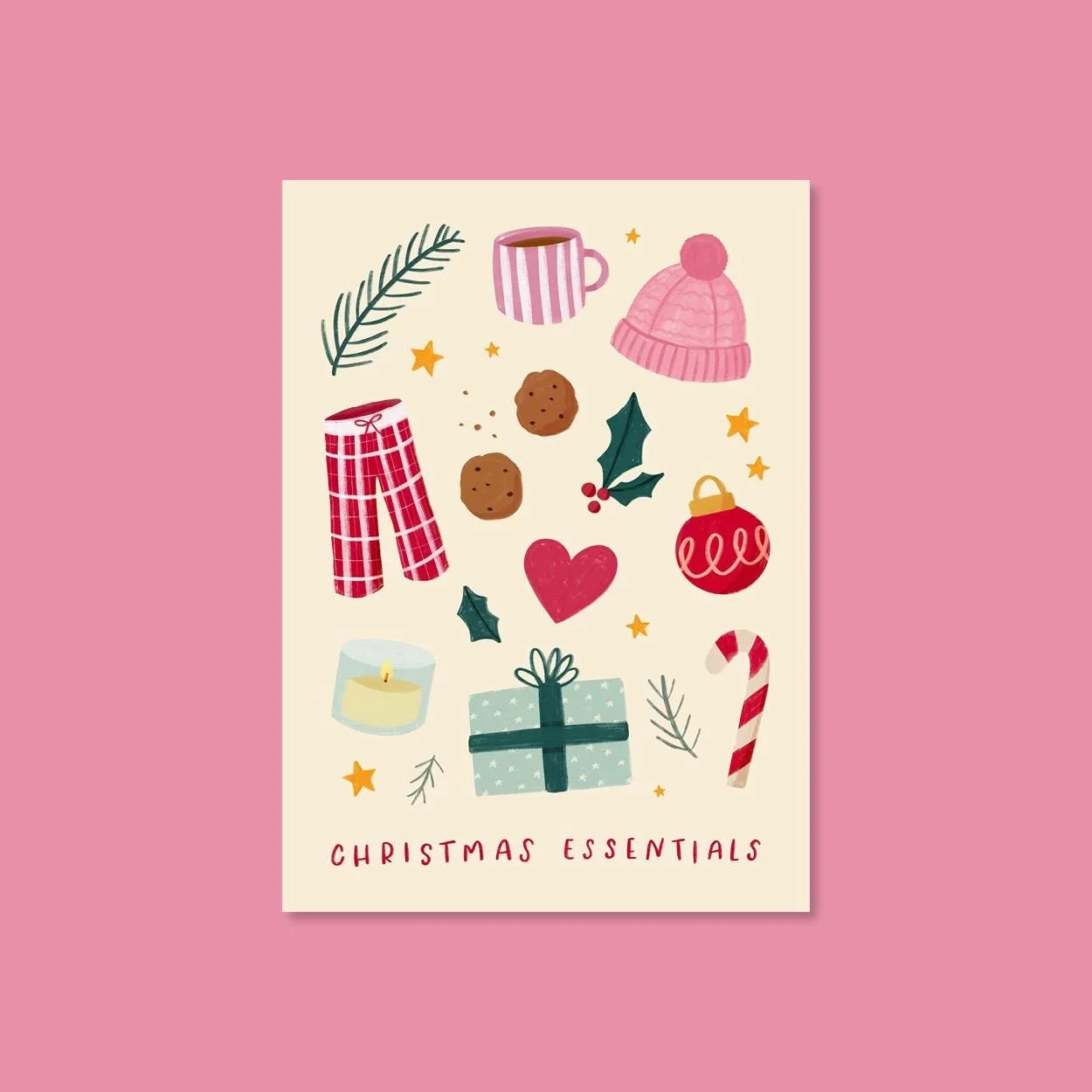 Christmas Essentials Weihnachtskarte A6 – Illustration von Svea Hansohn