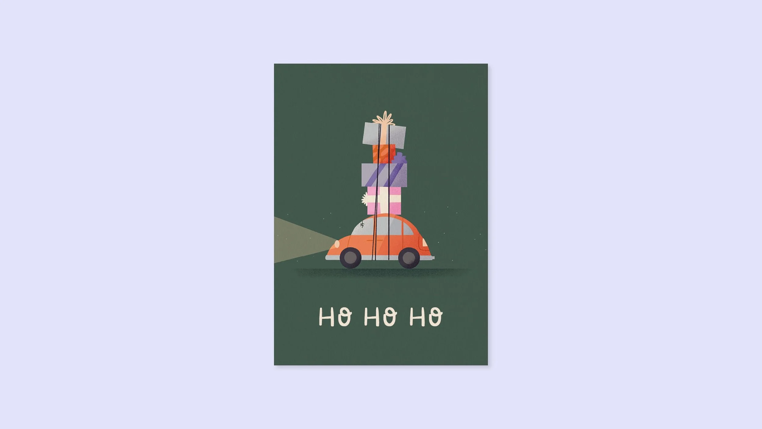 Ho Ho Ho Weihnachtskarte A6 – Illustration von Svea Hansohn