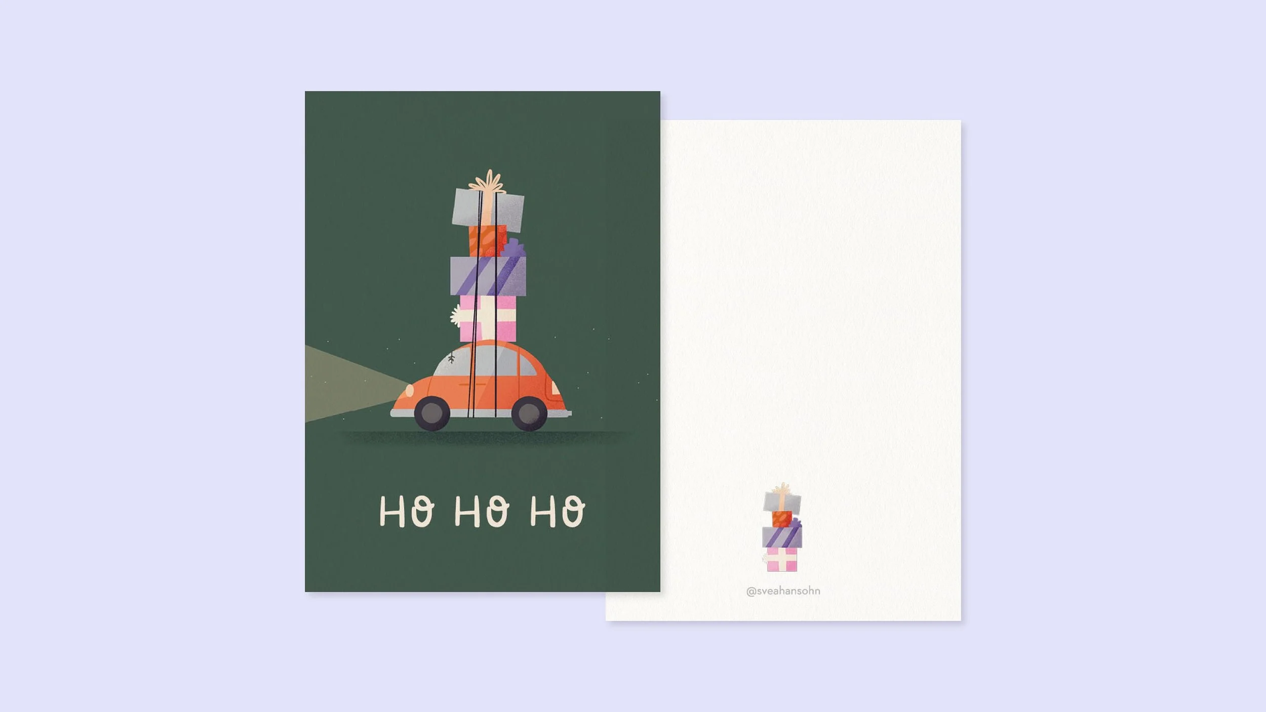 Ho Ho Ho Weihnachtskarte A6 – Ansicht 2
